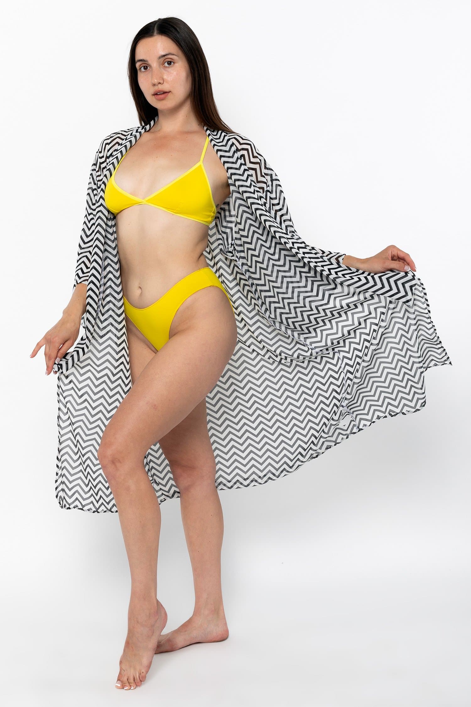 RPCH01 - Printed Chiffon Kimono Robe - Image 5