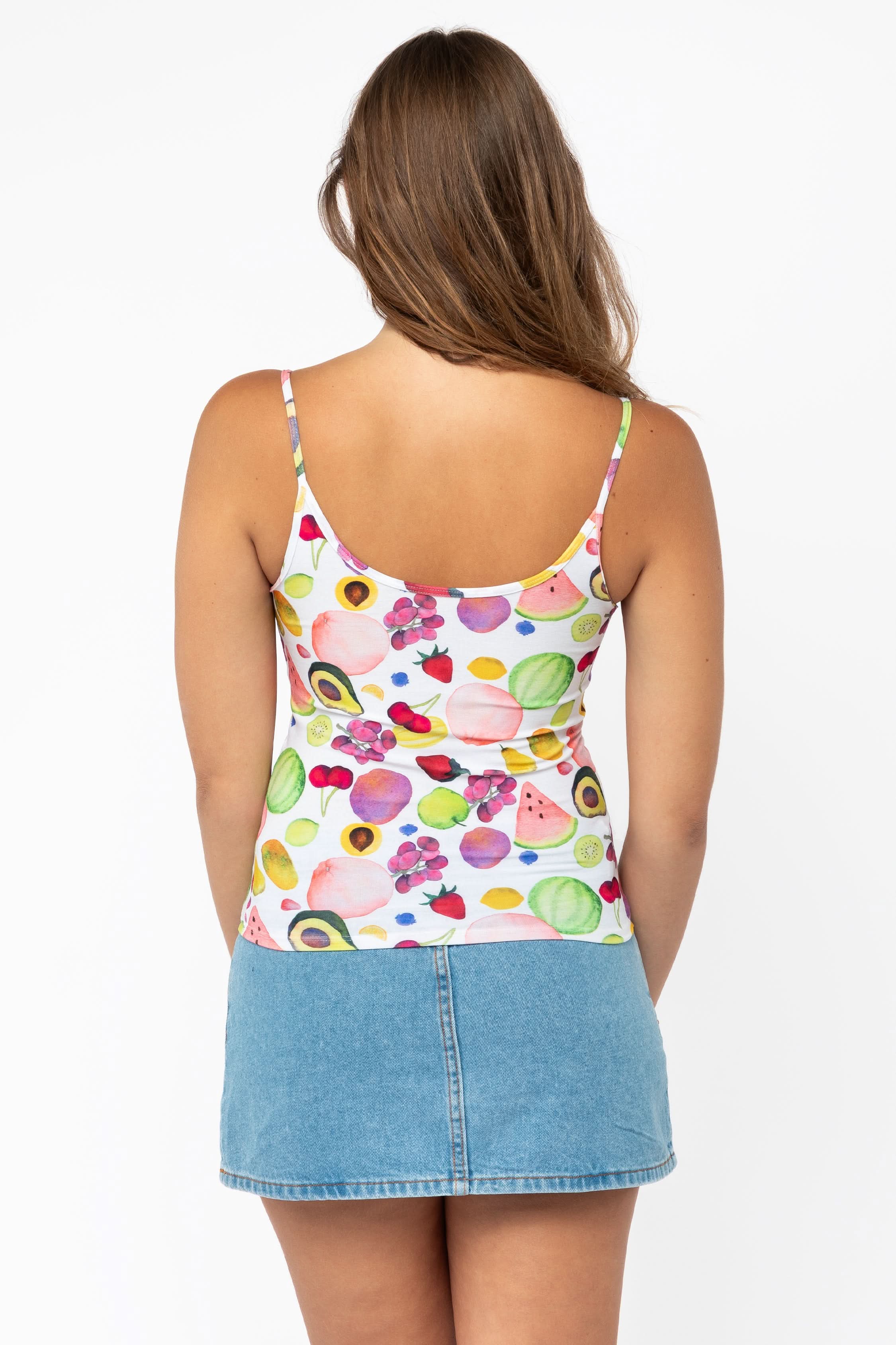 RPL3011P-X - Printed Poly Spandex Tear Drop Tank Top - Image 3