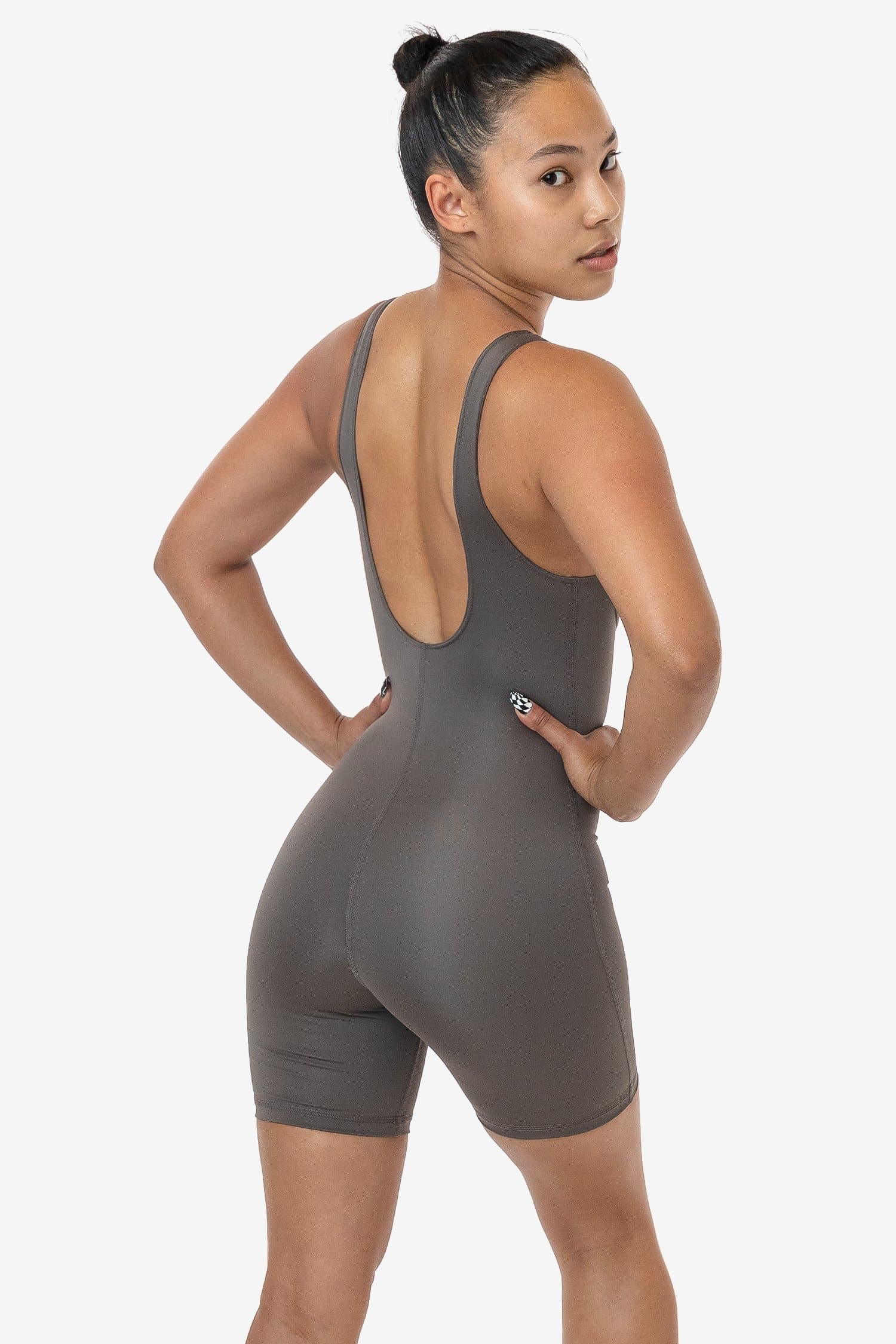 RPL352 - Poly Interlock Bra Tank Workout One-Piece - Image 6