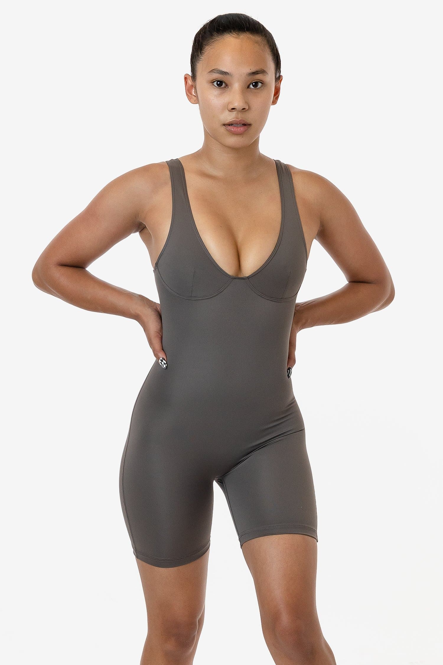 RPL352 - Poly Interlock Bra Tank Workout One-Piece - Image 9