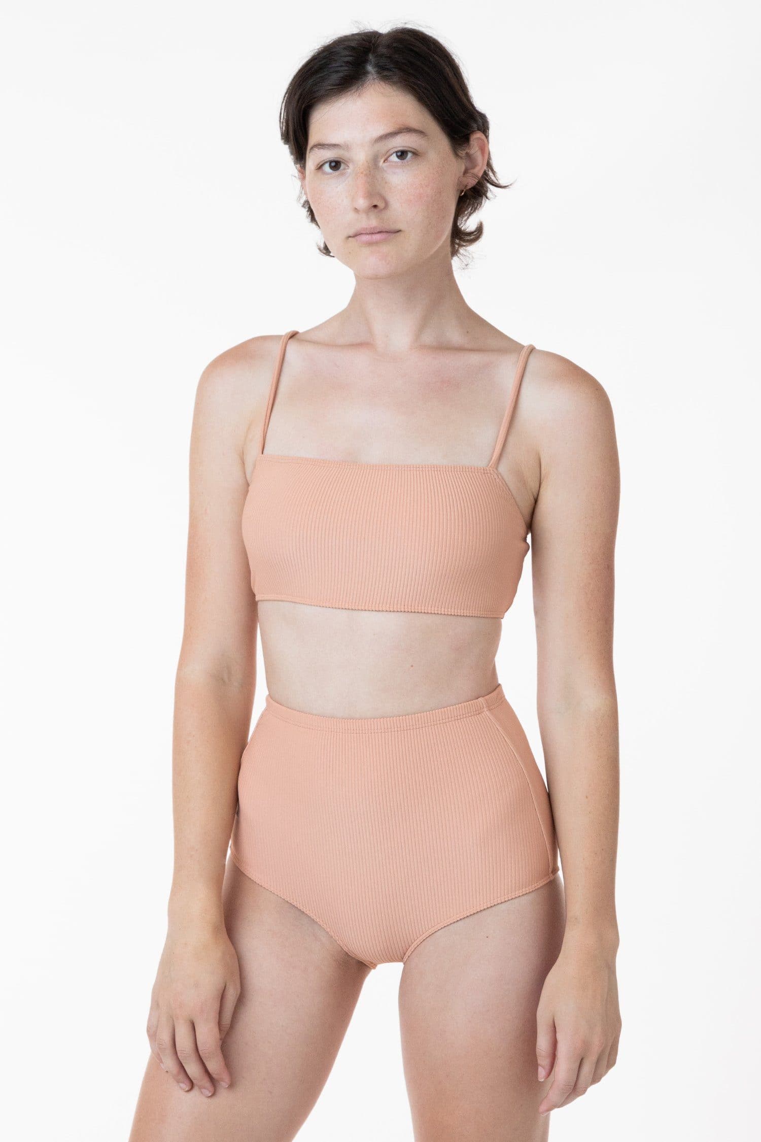 RRS075 - The Ribbed Minimalist Crop Swim Top - Image 7