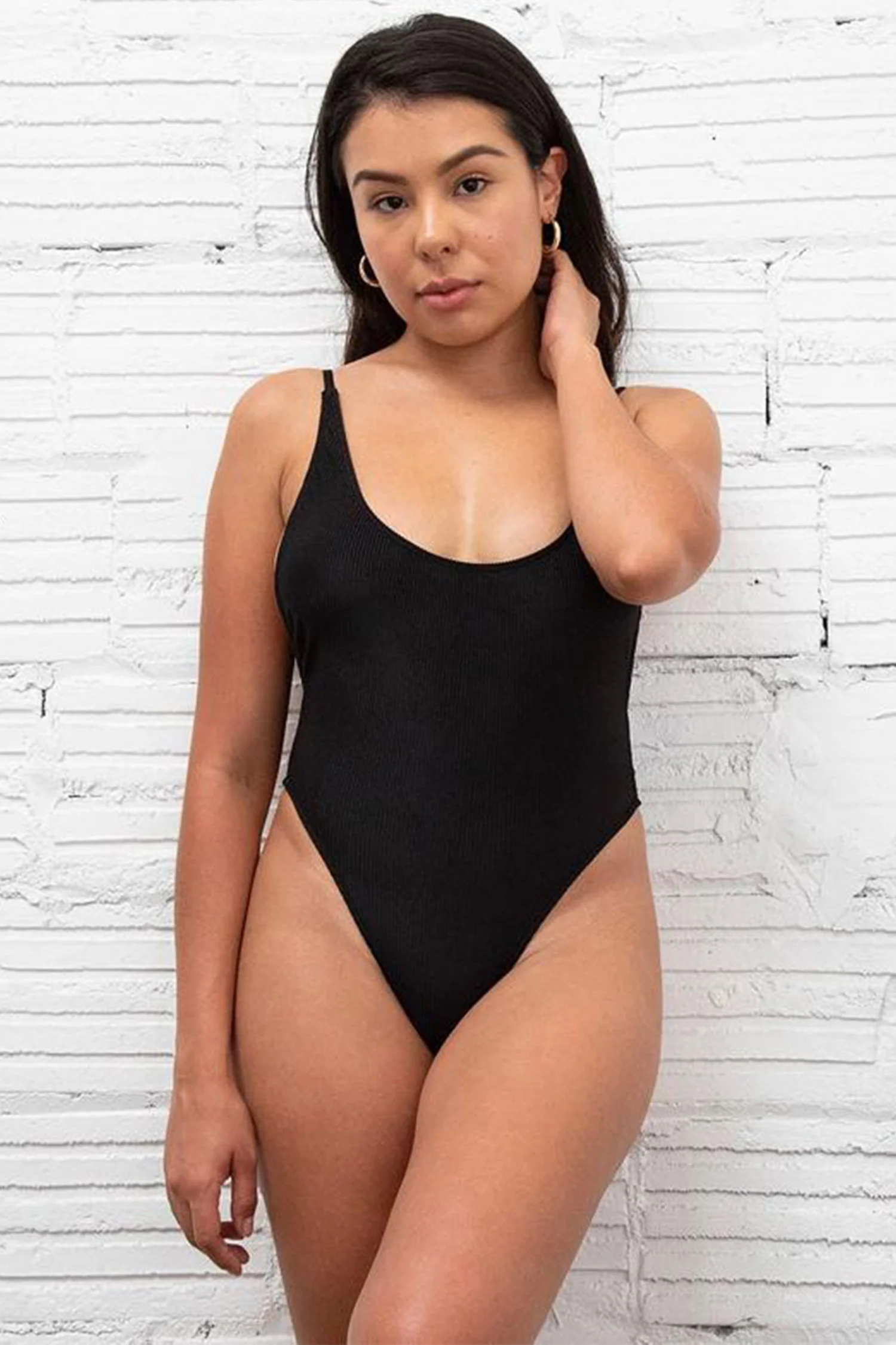 RRS368 - Ribbed High Cut One-Piece Swimsuit - Image 7