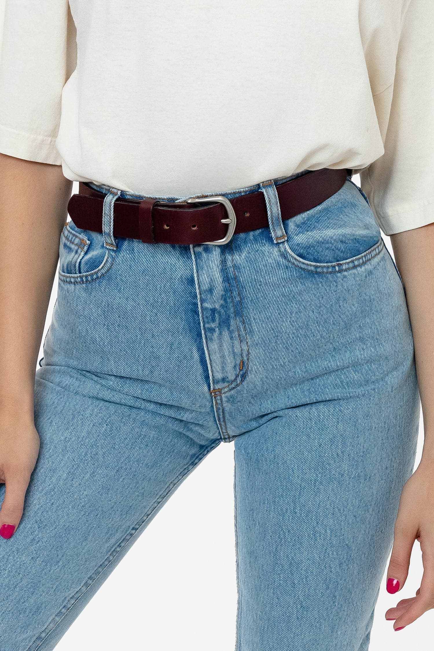 RSALBT02 - Unisex Arrow Buckle Leather Belt - Image 2