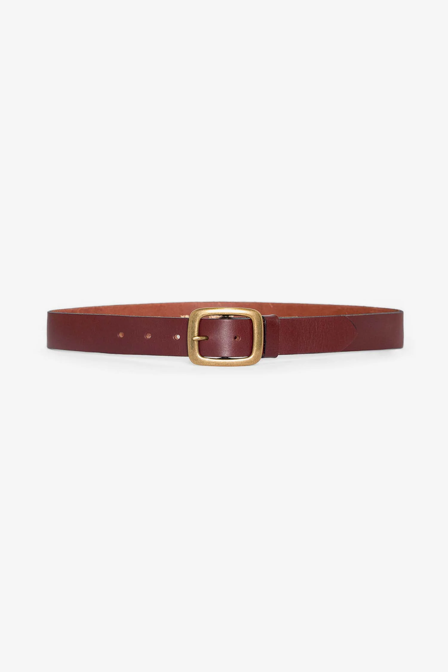 RSALBT04 - Unisex Rectangle Center Bar Buckle Leather Belt - Image 3