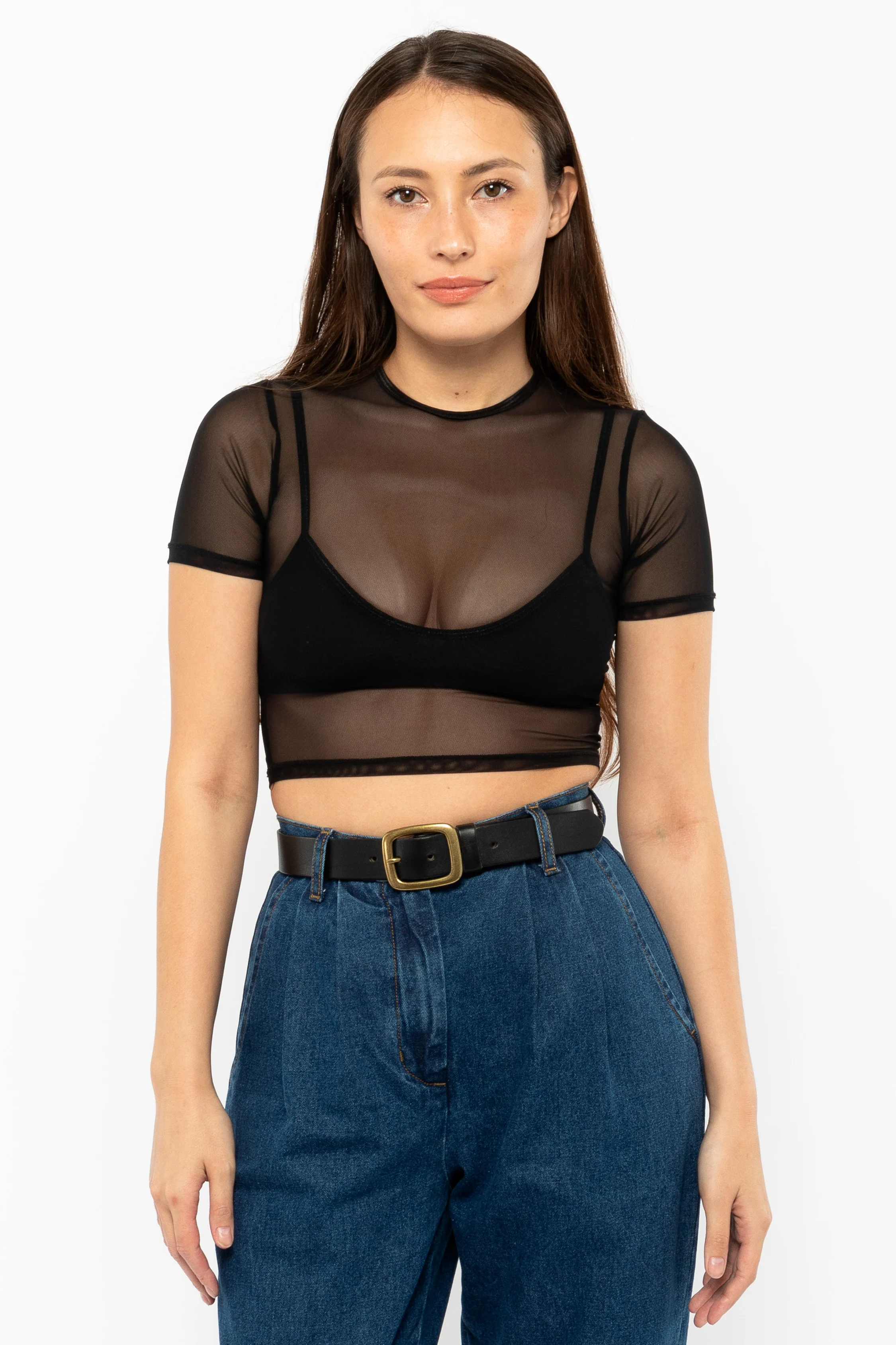 RSALBT04 - Unisex Rectangle Center Bar Buckle Leather Belt - Image 7