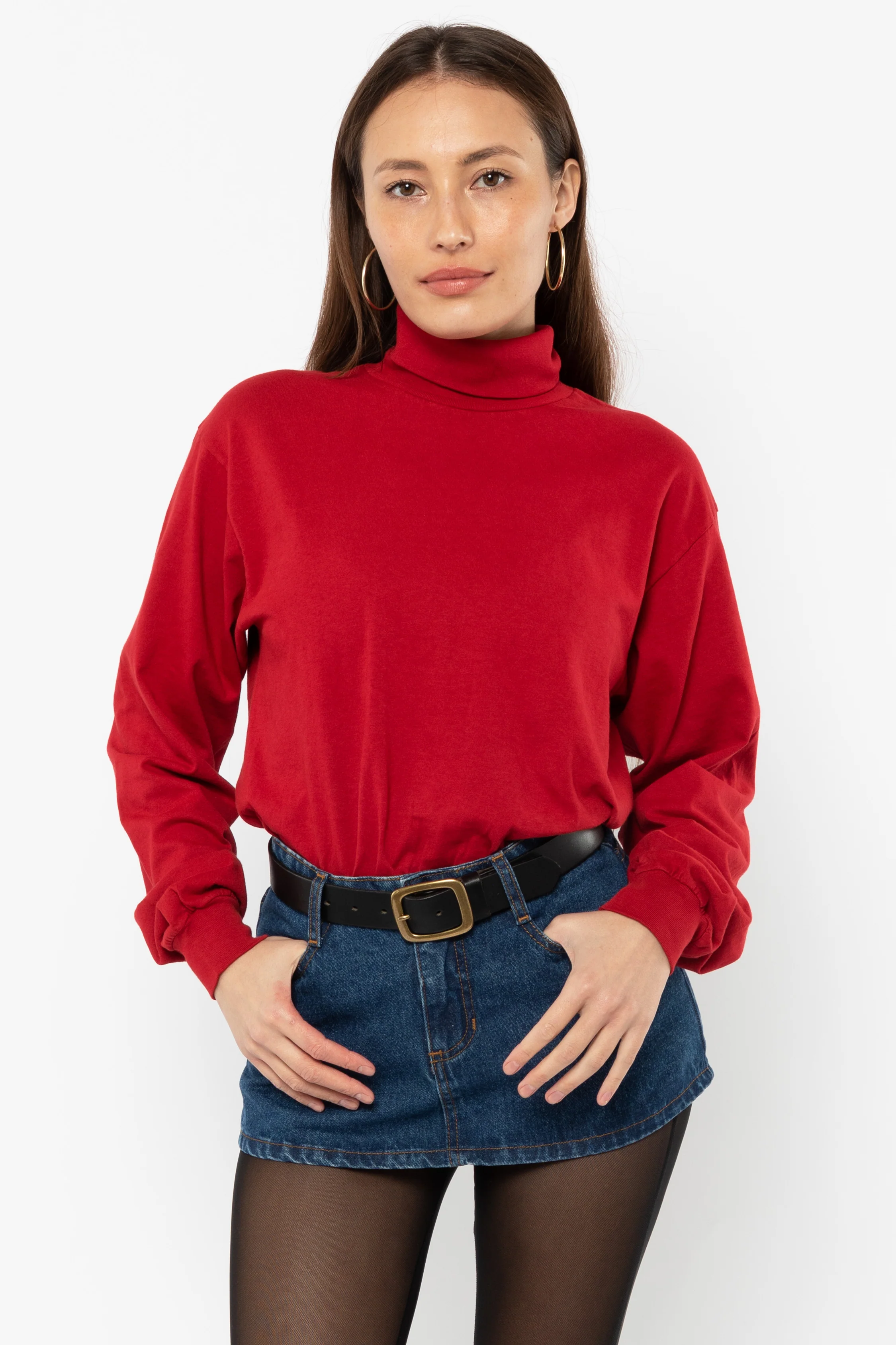 RSALBT04 - Unisex Rectangle Center Bar Buckle Leather Belt - Image 8