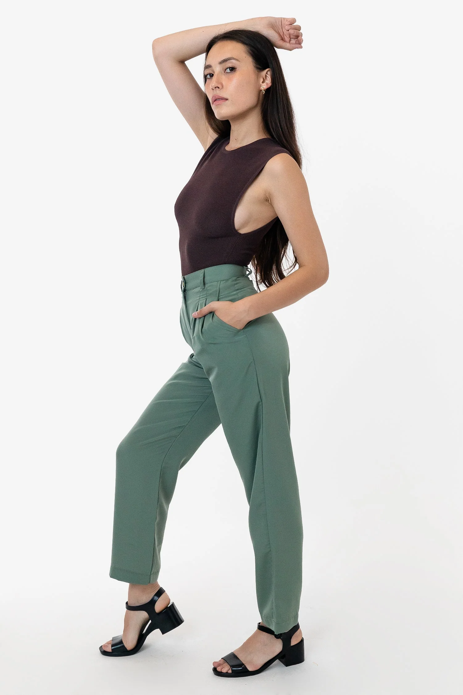 RSAPP350 - Poly Pleated Straight Leg Pant - Image 2