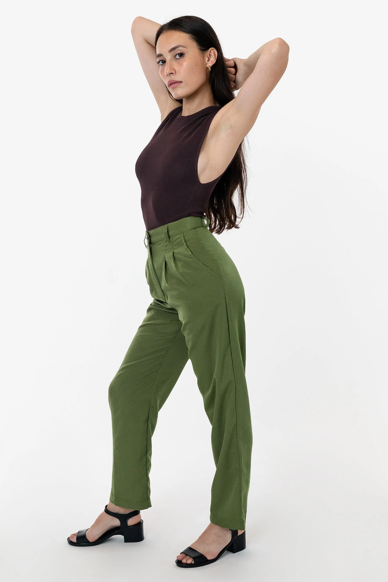 RSAPP350 - Poly Pleated Straight Leg Pant - Image 5