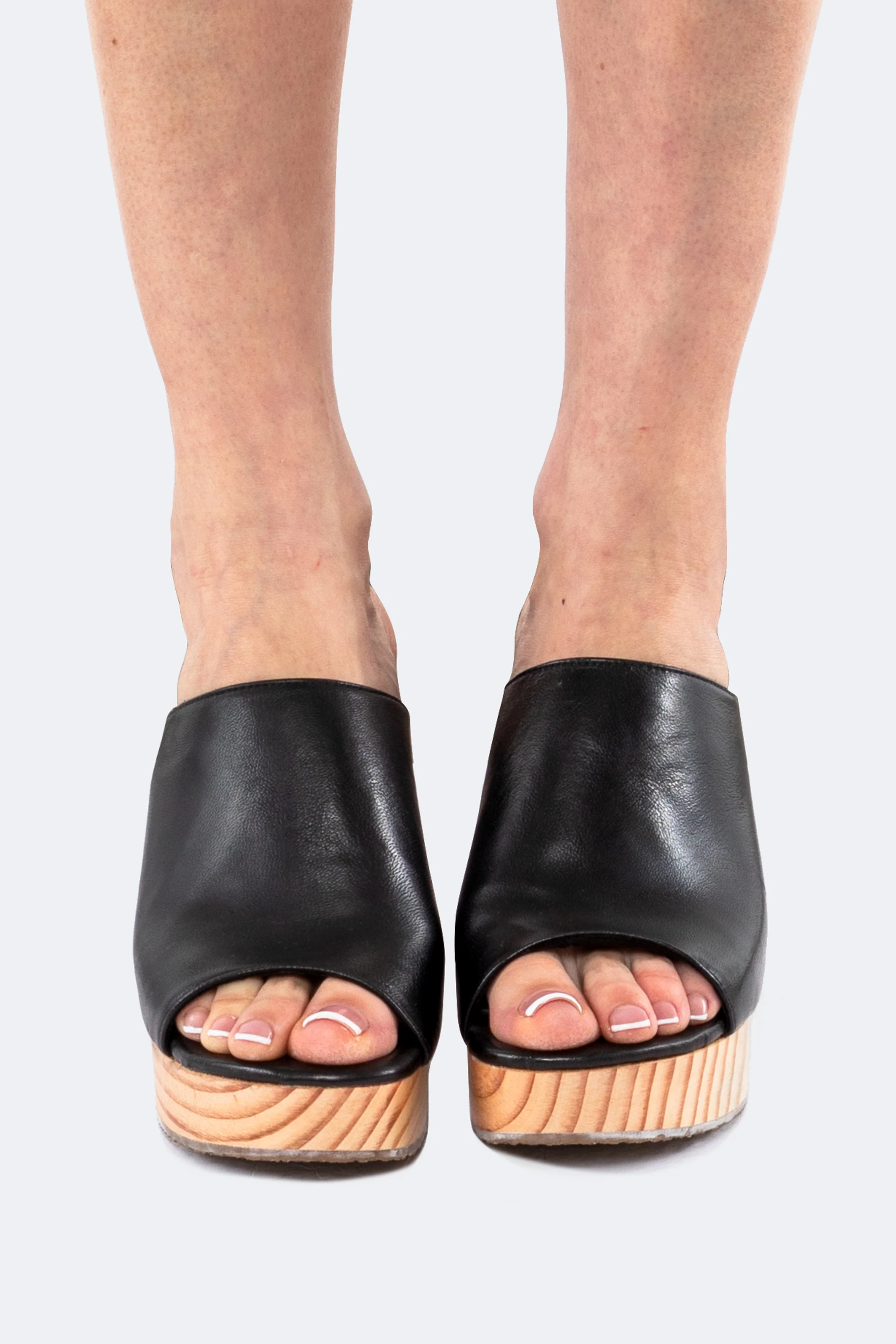 WOODSNDL05 - Leather Platform Mule - Image 13
