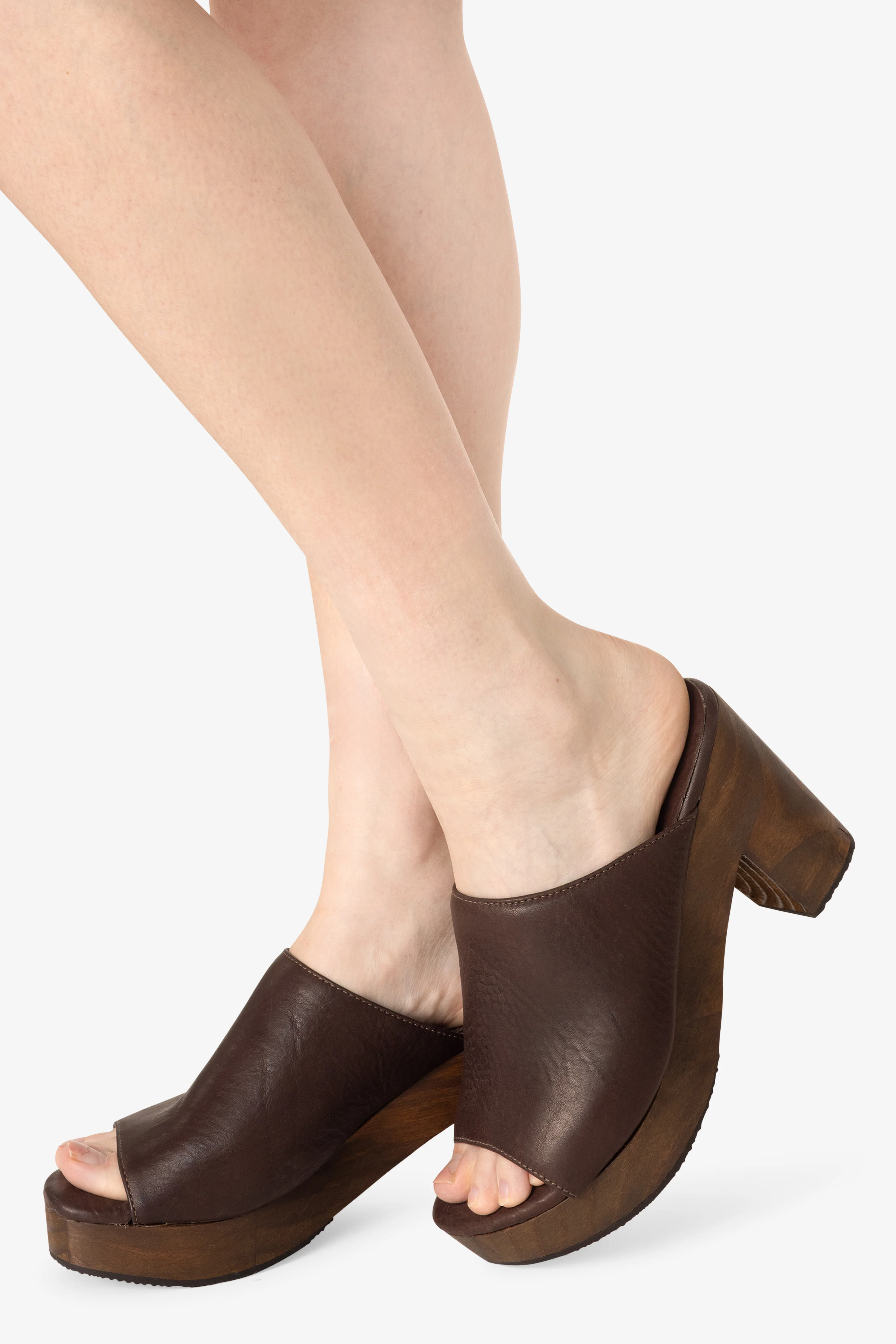 WOODSNDL05 - Leather Platform Mule - Image 15