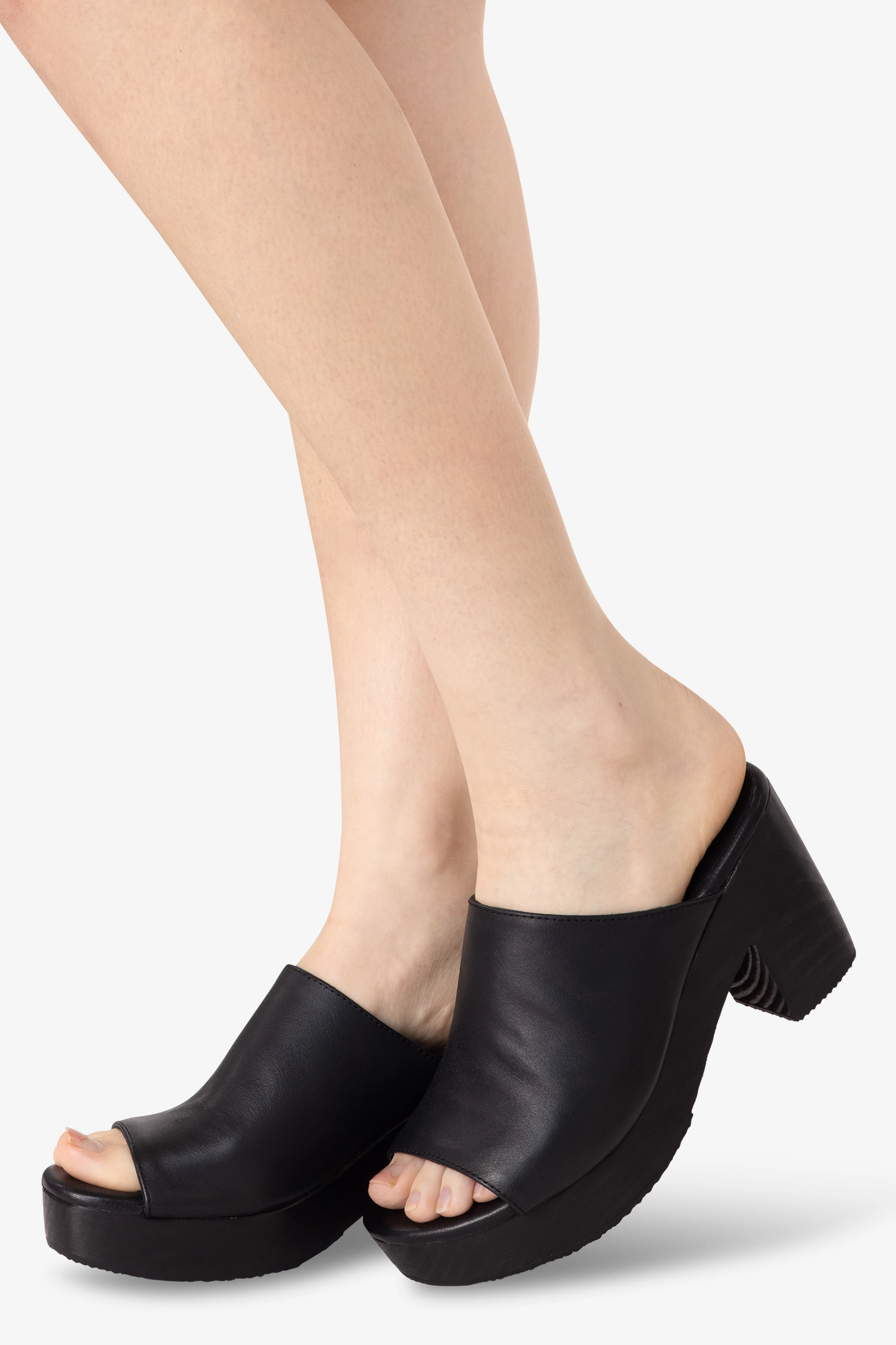 WOODSNDL05 - Leather Platform Mule - Image 24