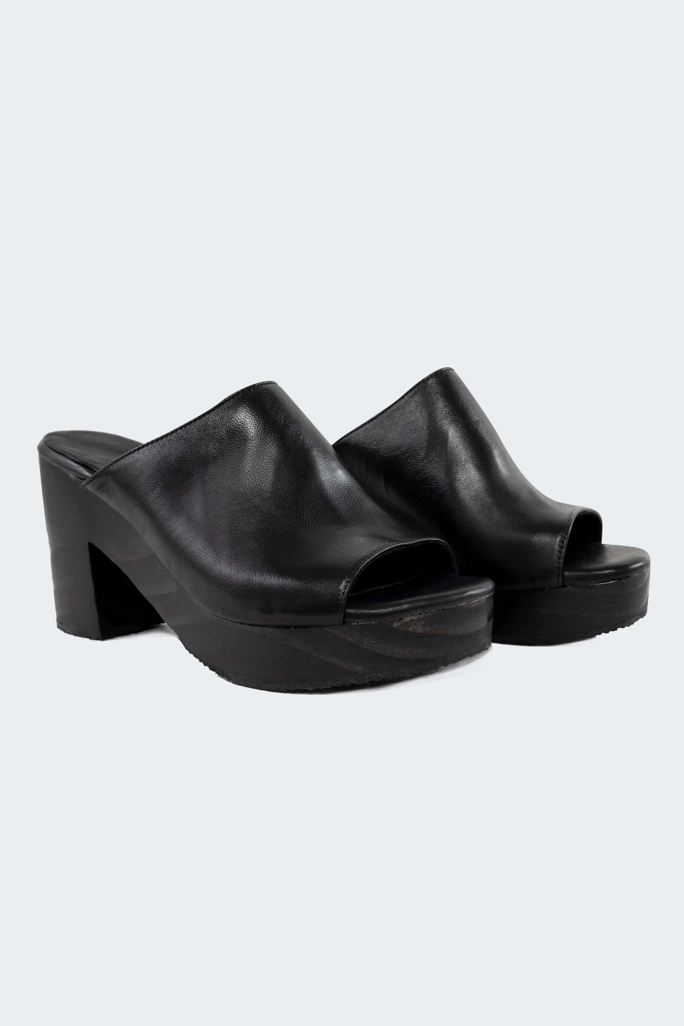 WOODSNDL05 - Leather Platform Mule - Image 25