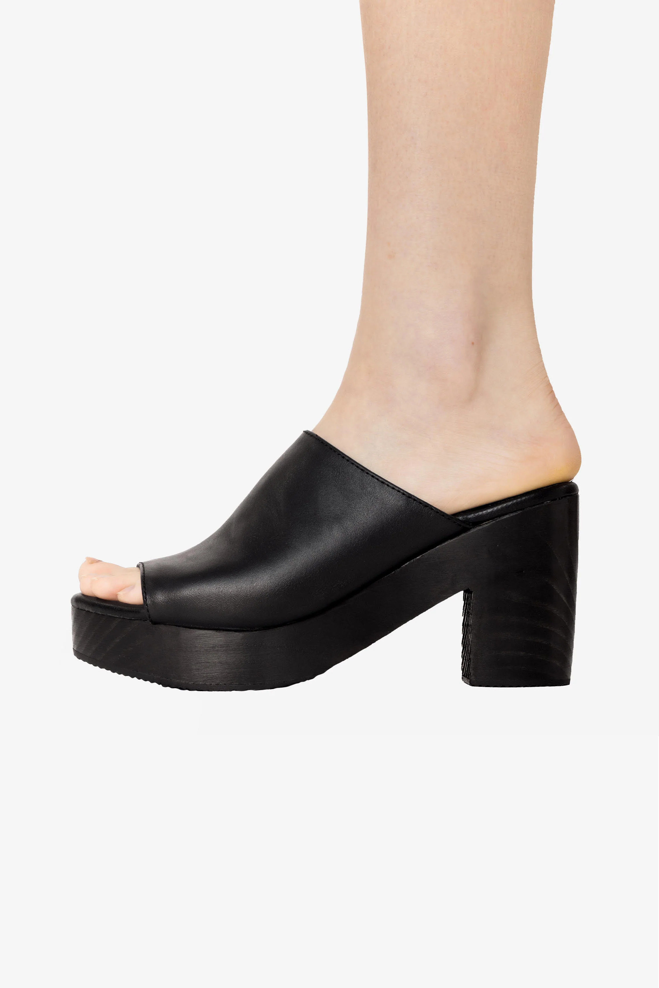 WOODSNDL05 - Leather Platform Mule - Image 26