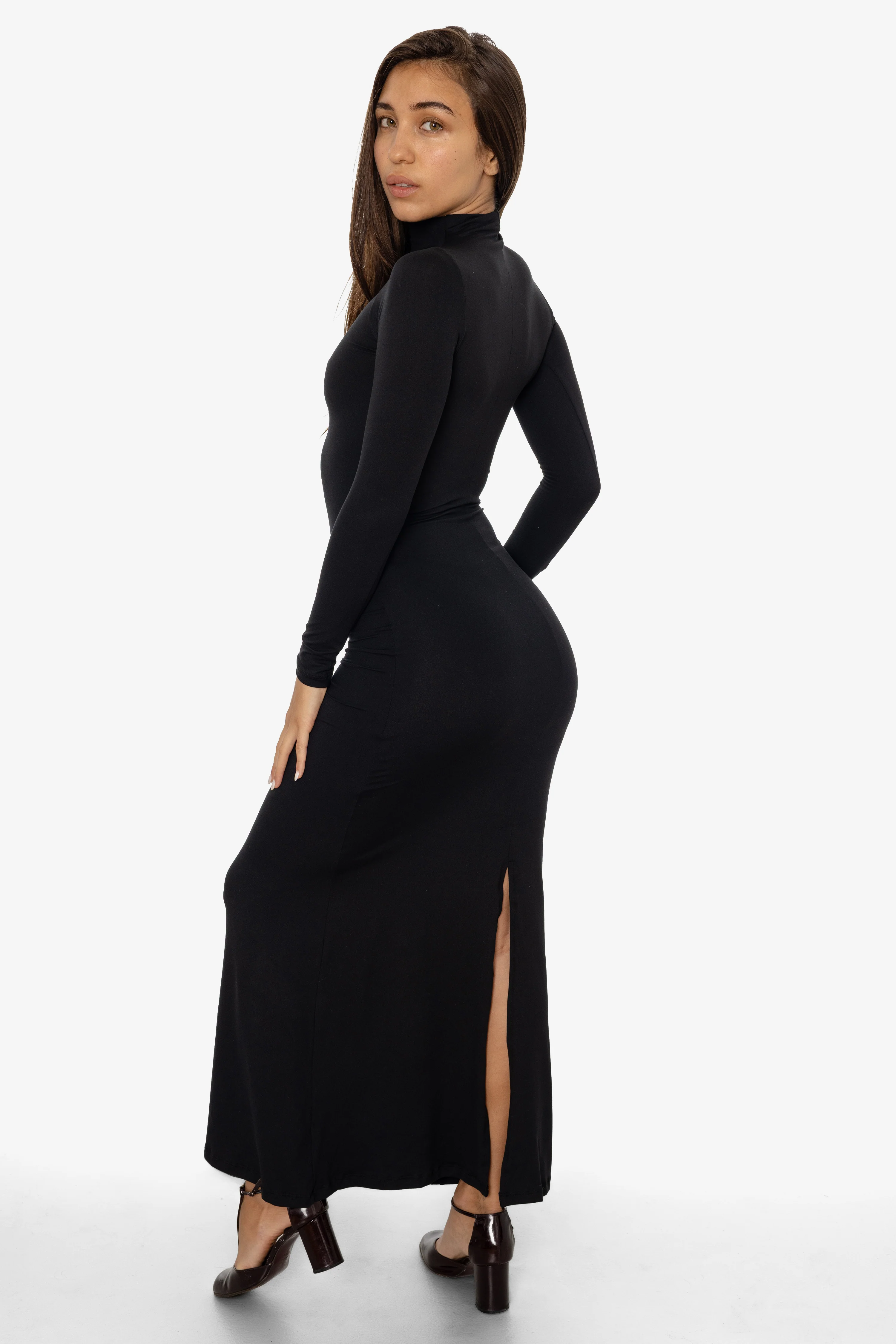 RSNJ102 - UPF40 Performance Jersey Mock Neck Maxi Dress - Image 4