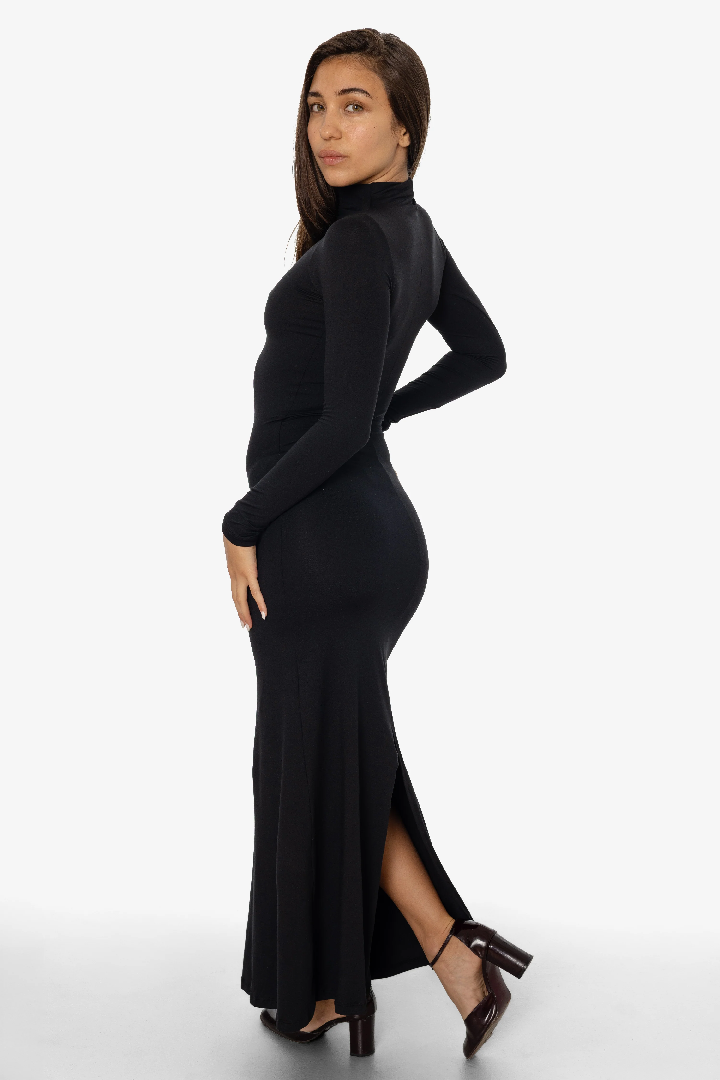 RSNJ102 - UPF40 Performance Jersey Mock Neck Maxi Dress - Image 5