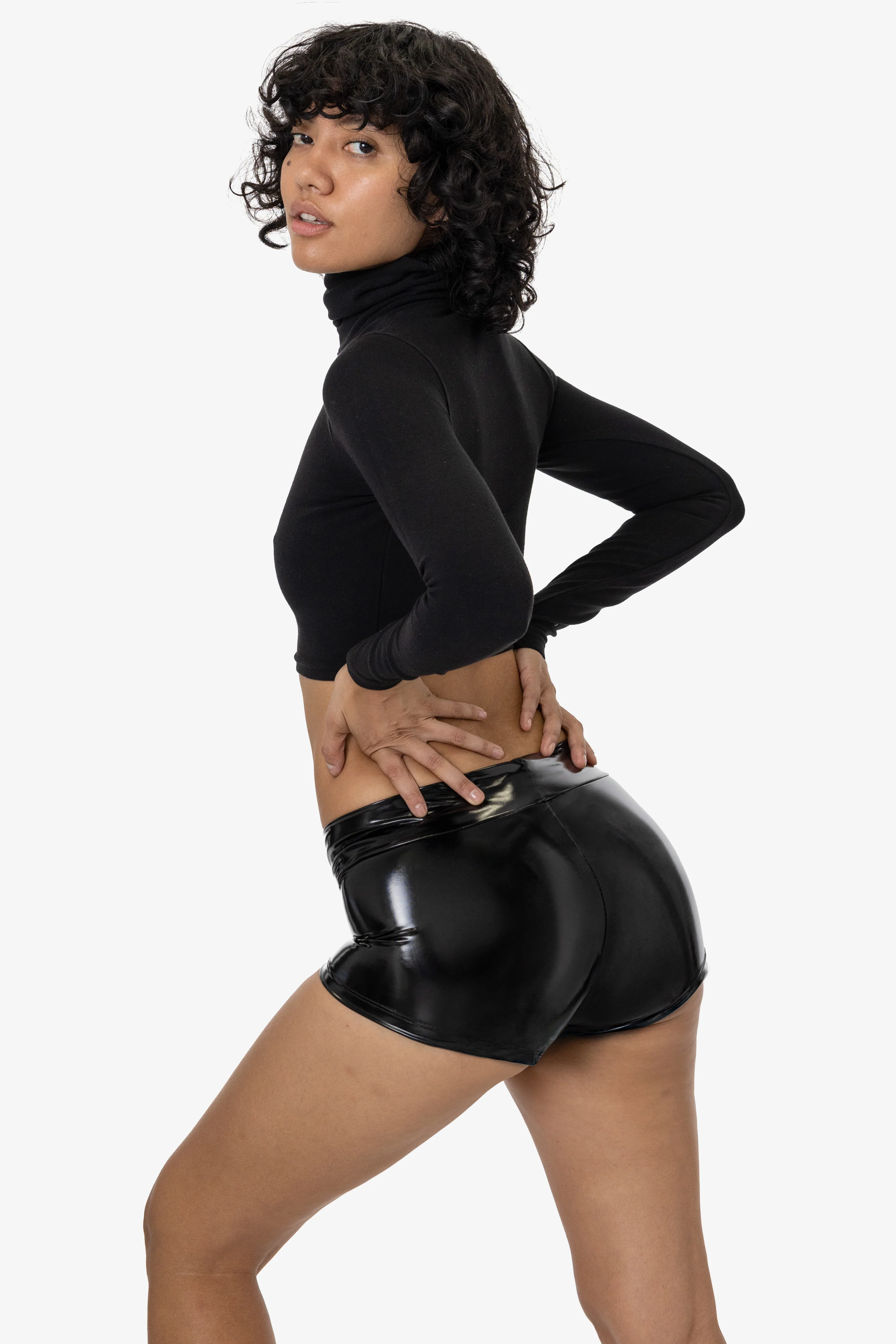 RSV330 - Stretch Vinyl Mini Shorts - Image 2