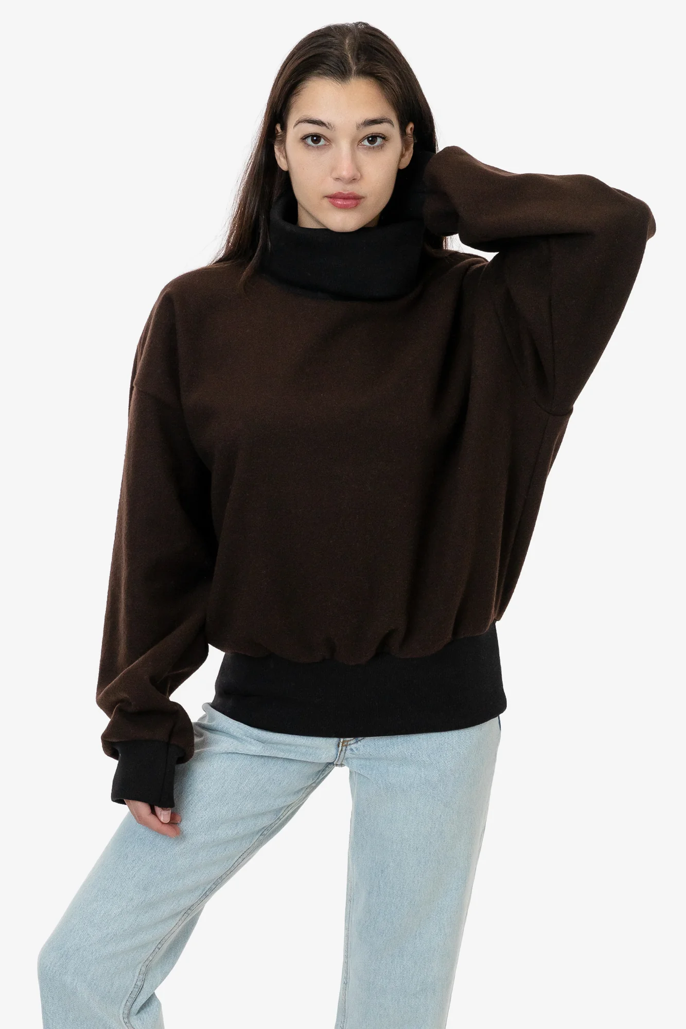 RWHR313 - Turtleneck Sweater with Heavy Cotton Rib - Image 10