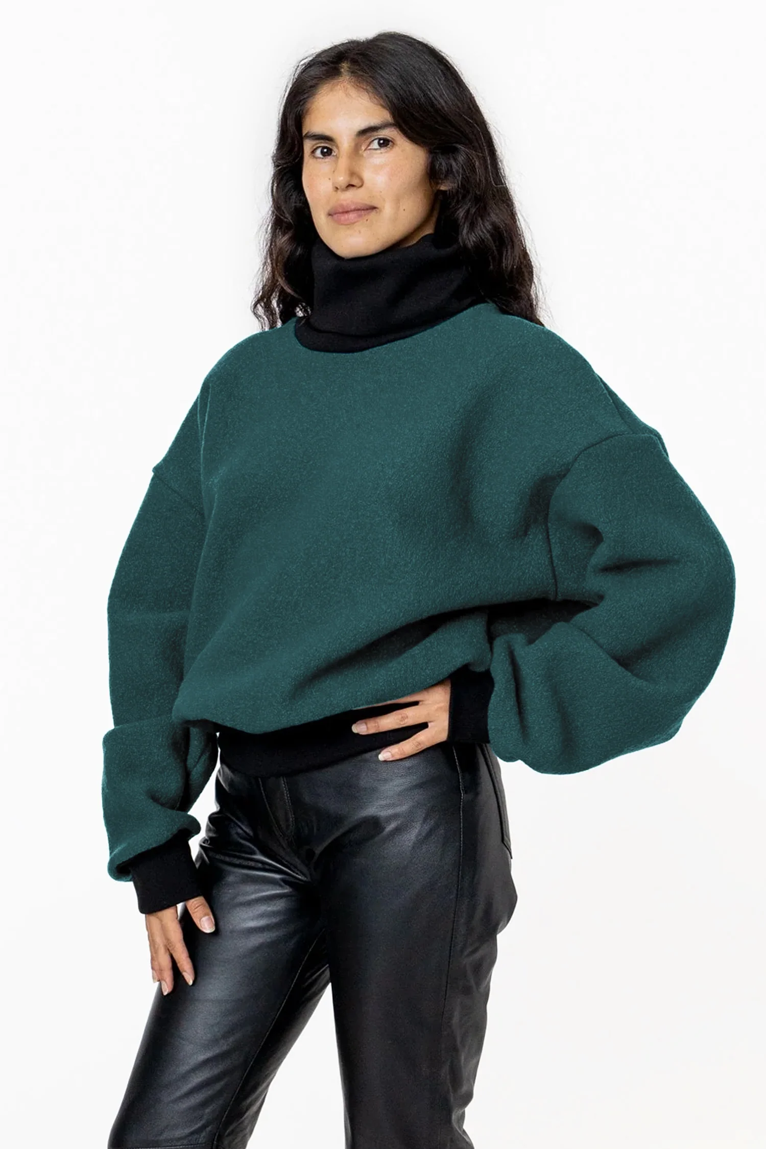 RWHR313 - Turtleneck Sweater with Heavy Cotton Rib - Image 14