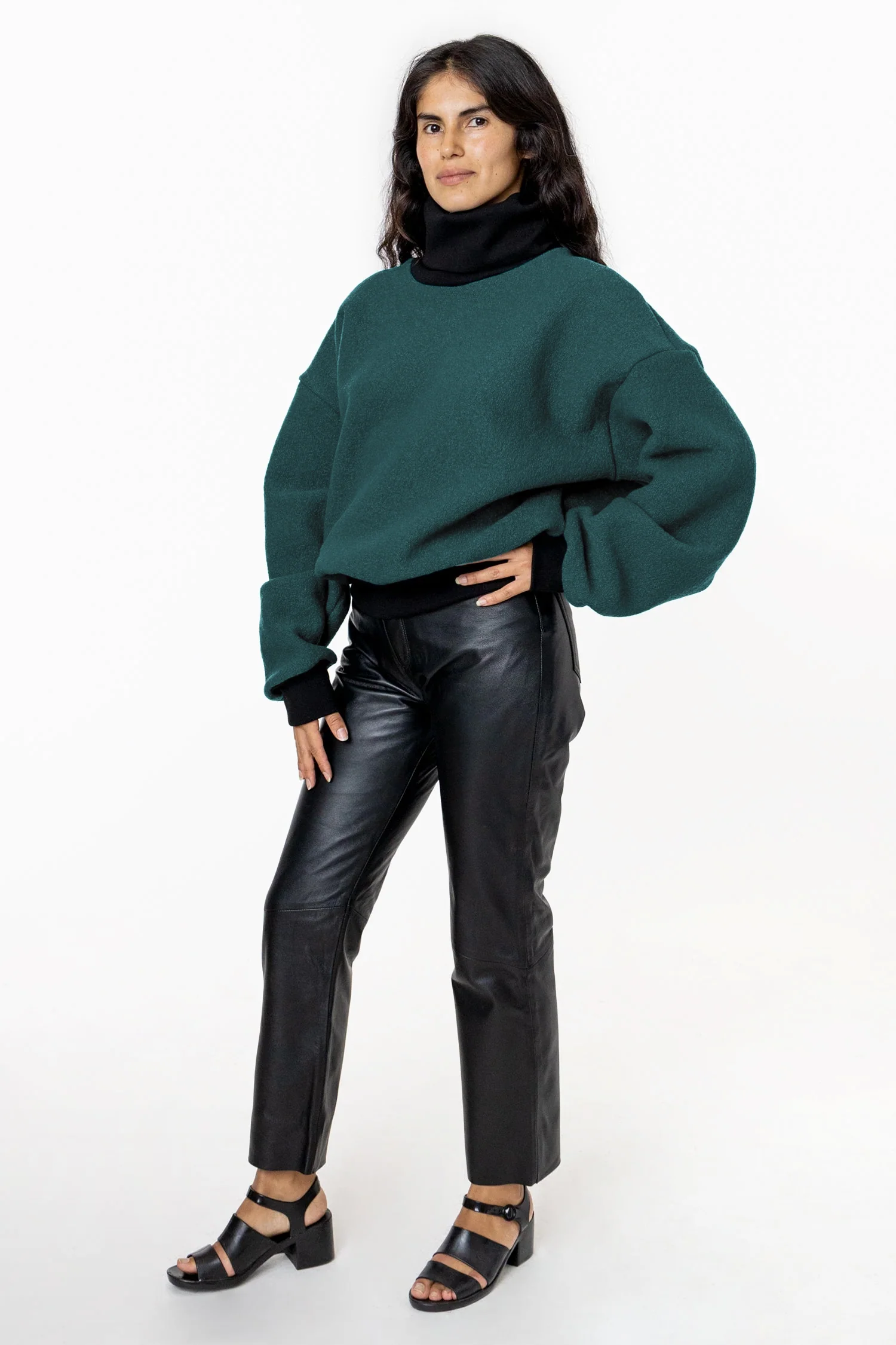 RWHR313 - Turtleneck Sweater with Heavy Cotton Rib - Image 15
