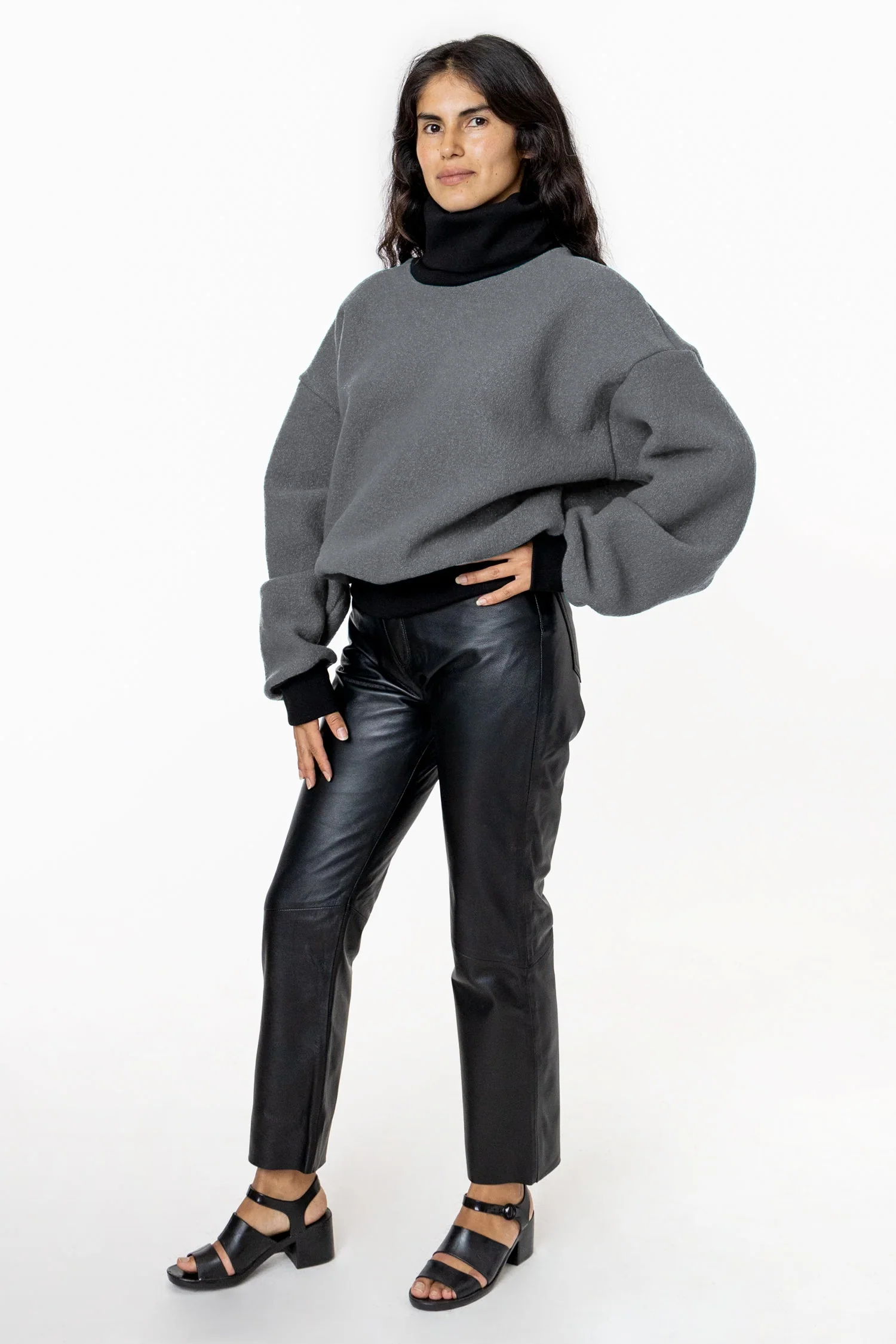 RWHR313 - Turtleneck Sweater with Heavy Cotton Rib - Image 17