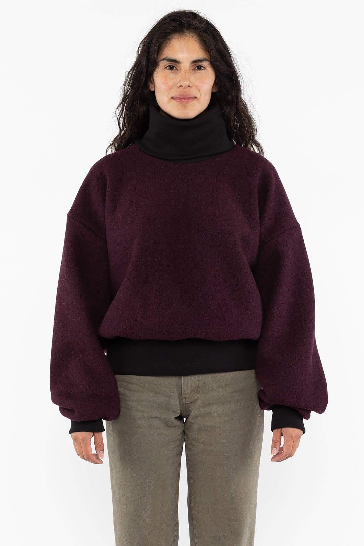 RWHR313 - Turtleneck Sweater with Heavy Cotton Rib - Image 2