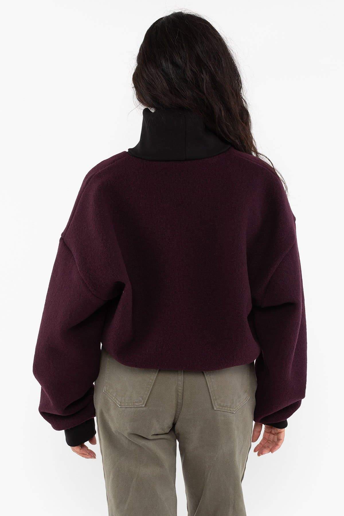 RWHR313 - Turtleneck Sweater with Heavy Cotton Rib - Image 3