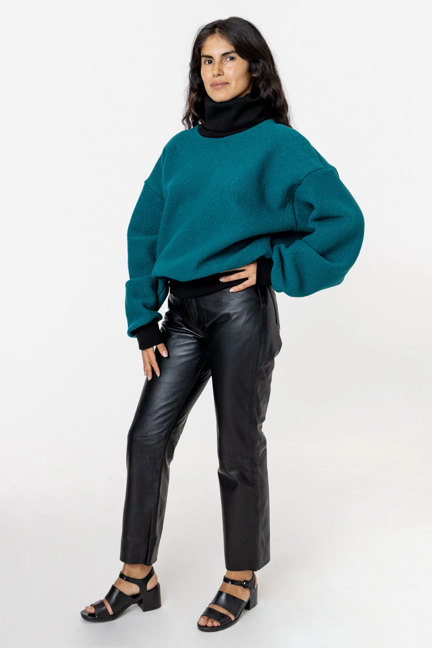RWHR313 - Turtleneck Sweater with Heavy Cotton Rib - Image 4