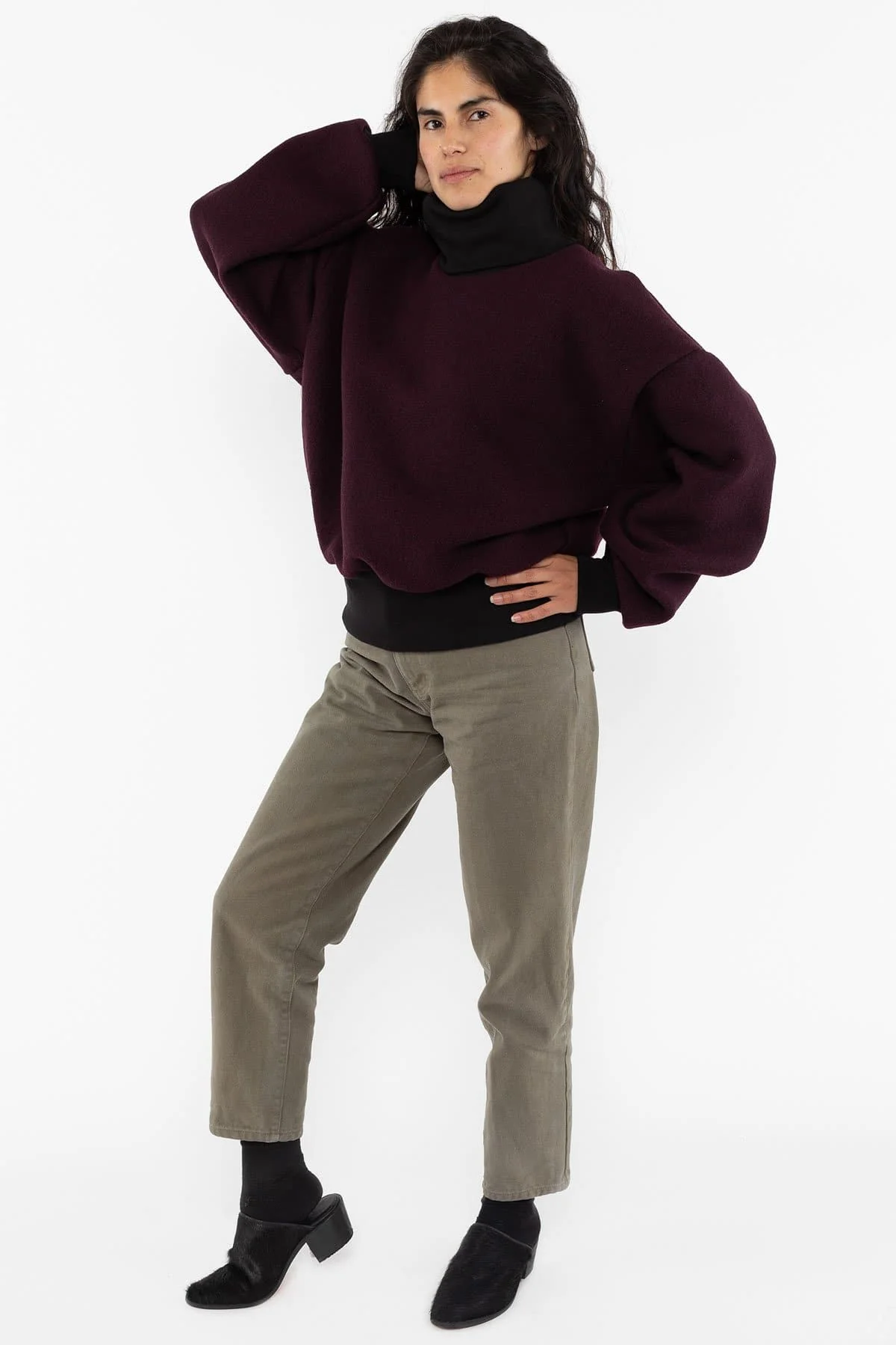 RWHR313 - Turtleneck Sweater with Heavy Cotton Rib - Image 5