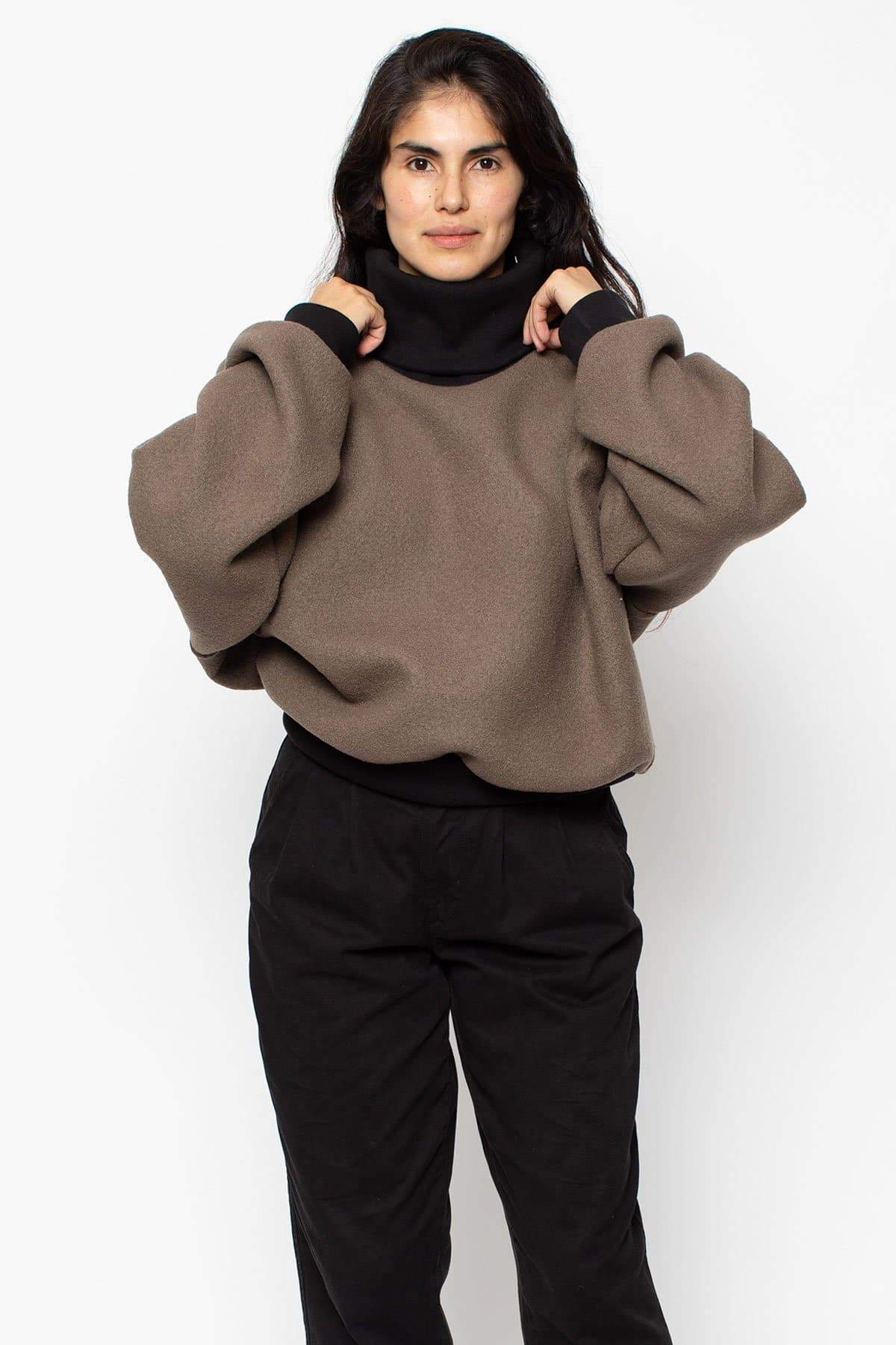 RWHR313 - Turtleneck Sweater with Heavy Cotton Rib - Image 7