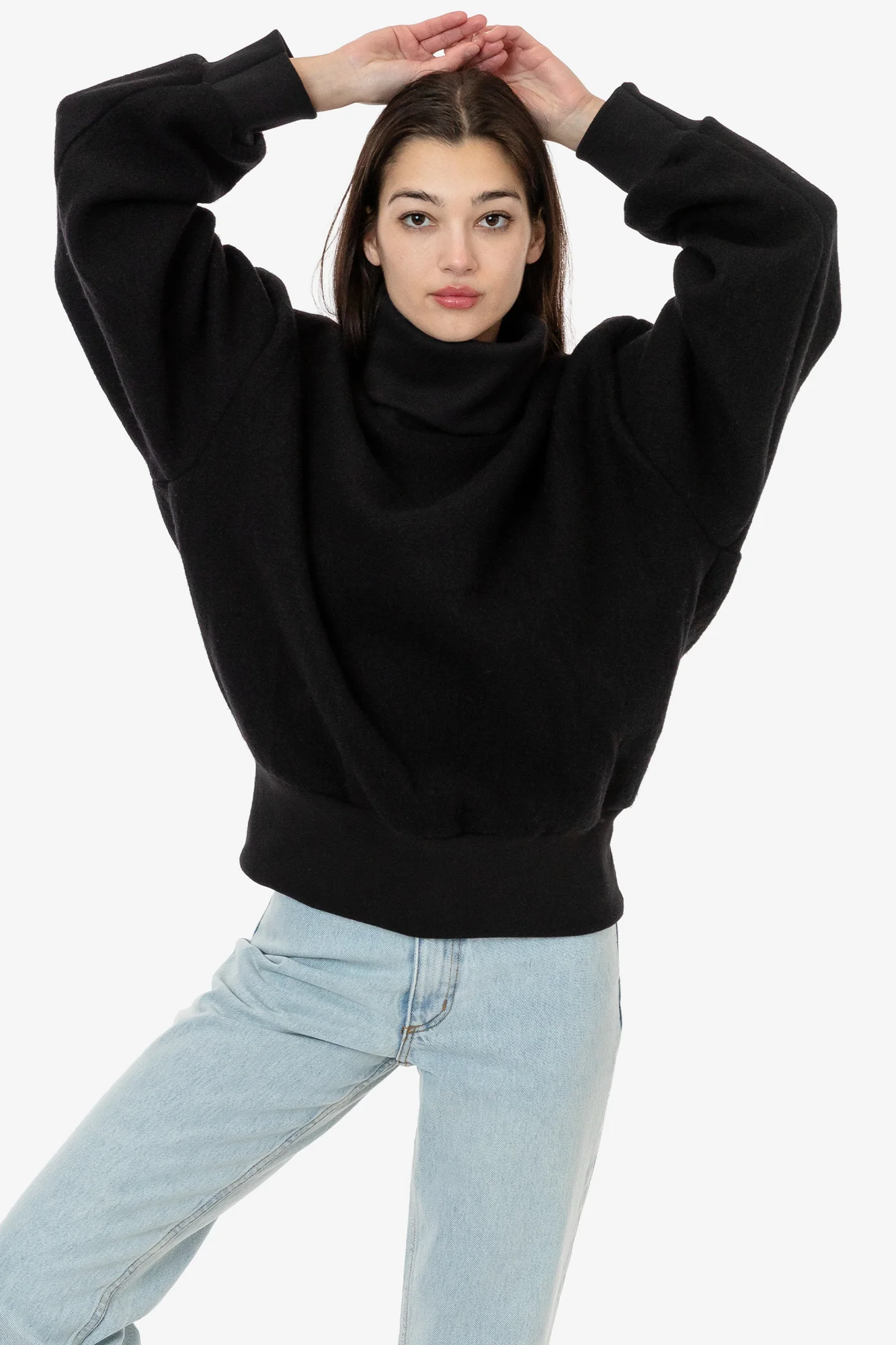 RWHR313 - Turtleneck Sweater with Heavy Cotton Rib - Image 9