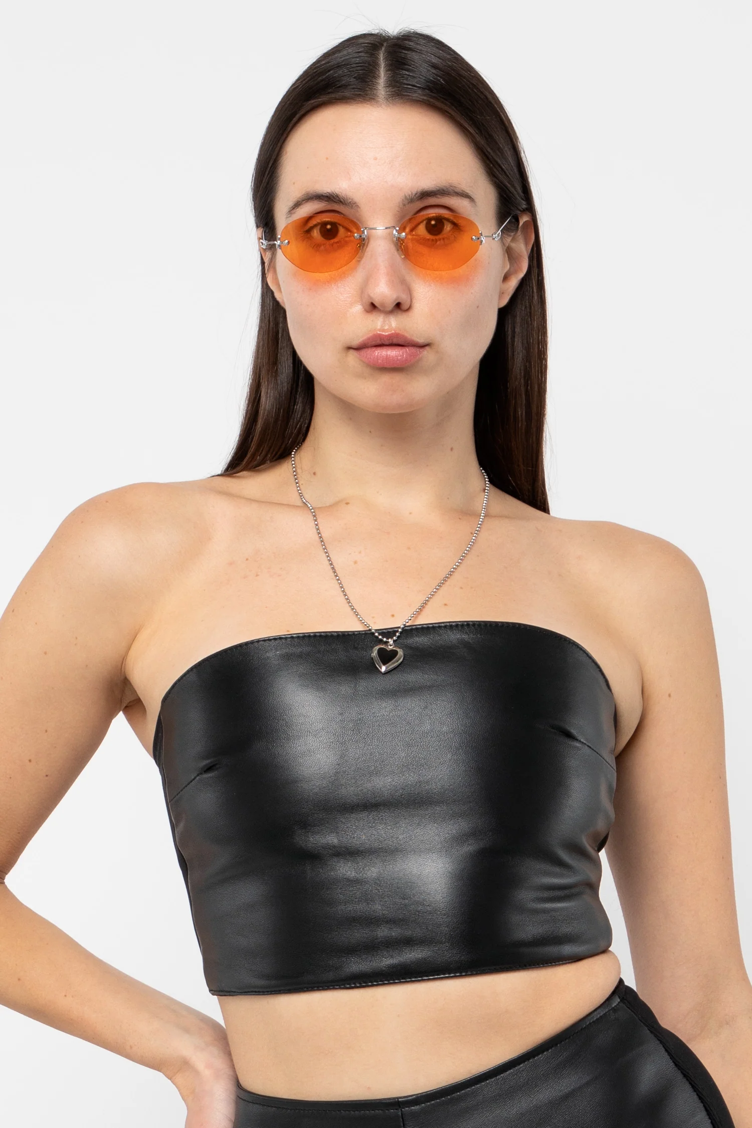 SGSTACY - Rimless Metal Frame Oval Sunglasses - Image 4