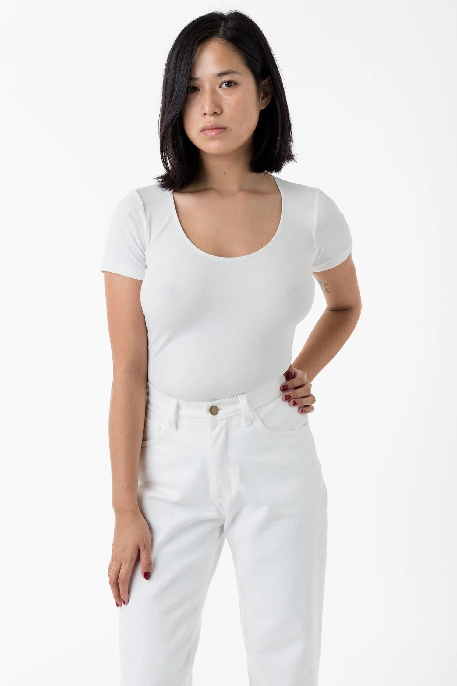 B115CTS - Short Sleeve Thong Bodysuit - Image 5