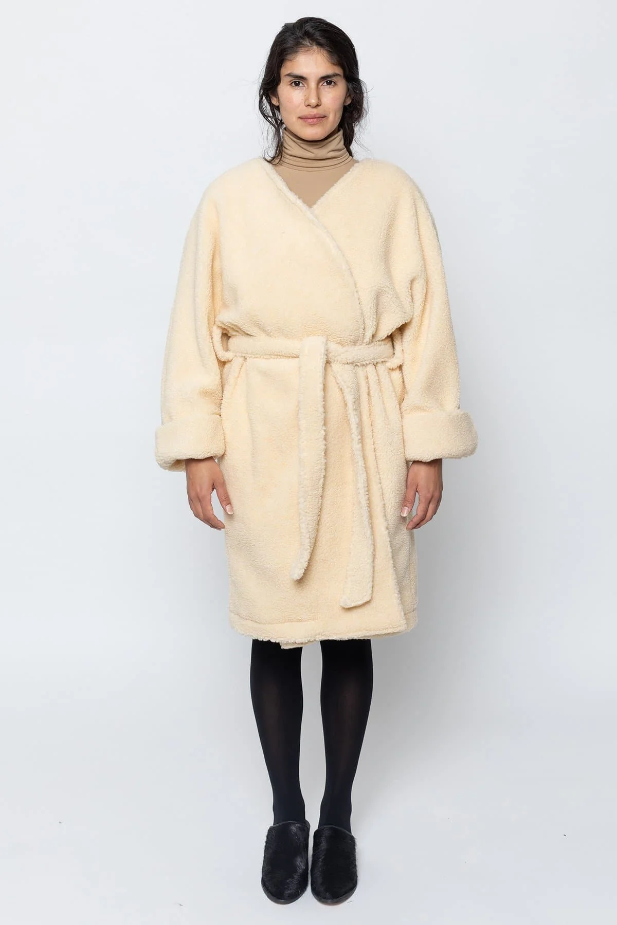 SHR312 - The Oversized Sherpa Wrap Coat - Image 11