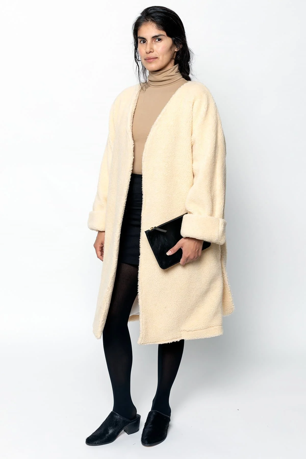 SHR312 - The Oversized Sherpa Wrap Coat - Image 4