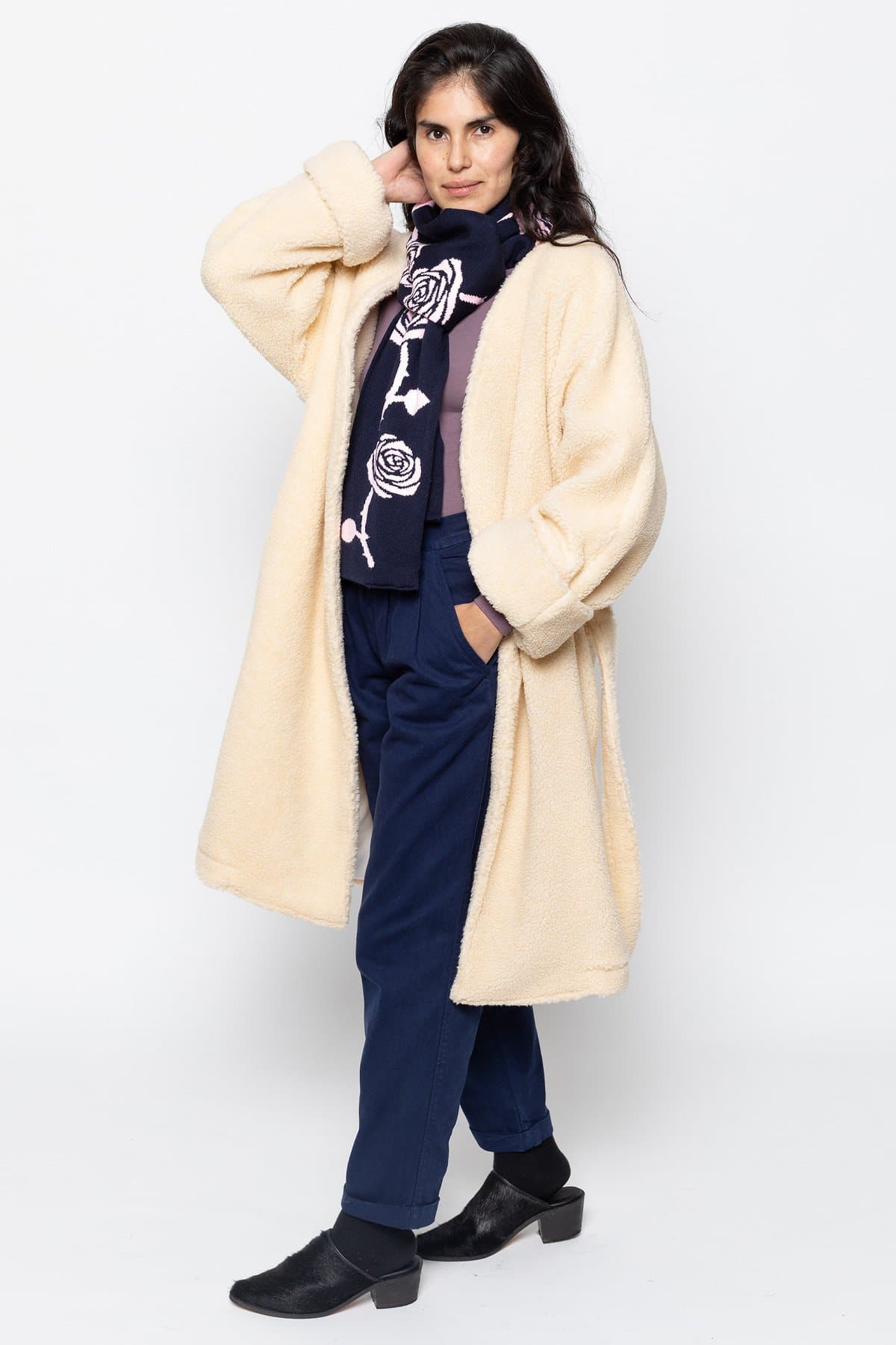 SHR312 - The Oversized Sherpa Wrap Coat - Image 6