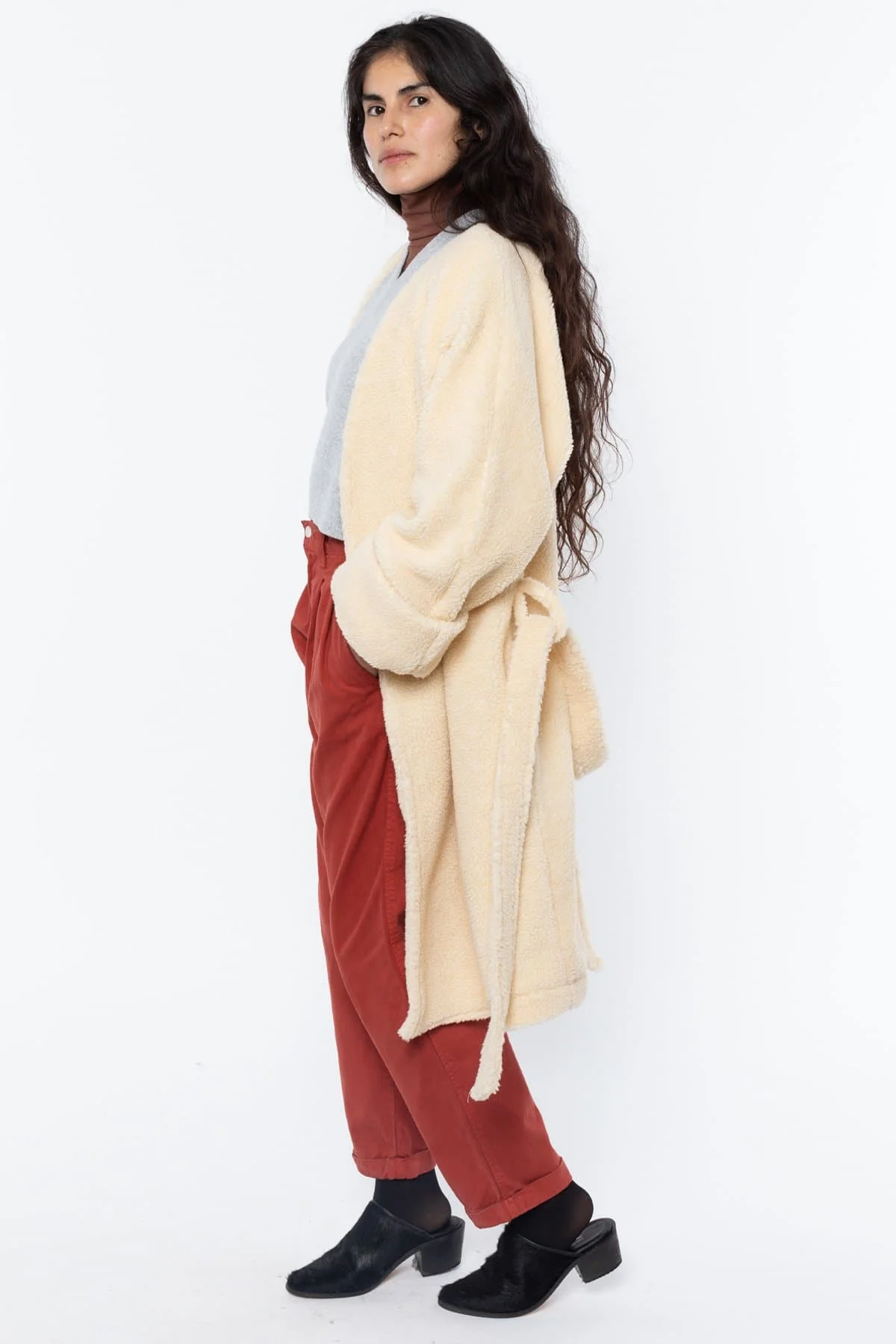 SHR312 - The Oversized Sherpa Wrap Coat - Image 7