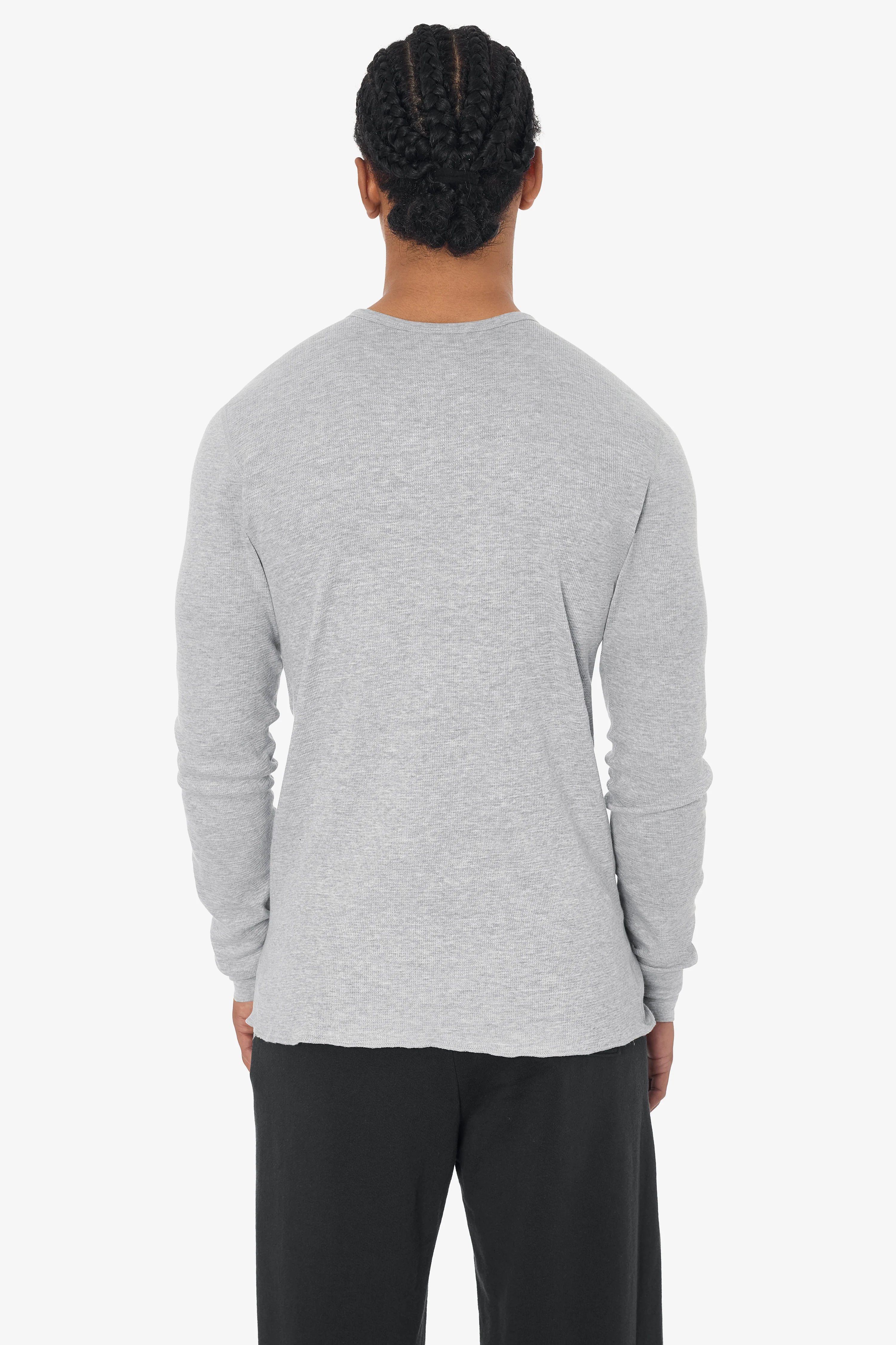 T407 - Poly-Cotton Thermal Long Sleeve Crewneck - Image 10