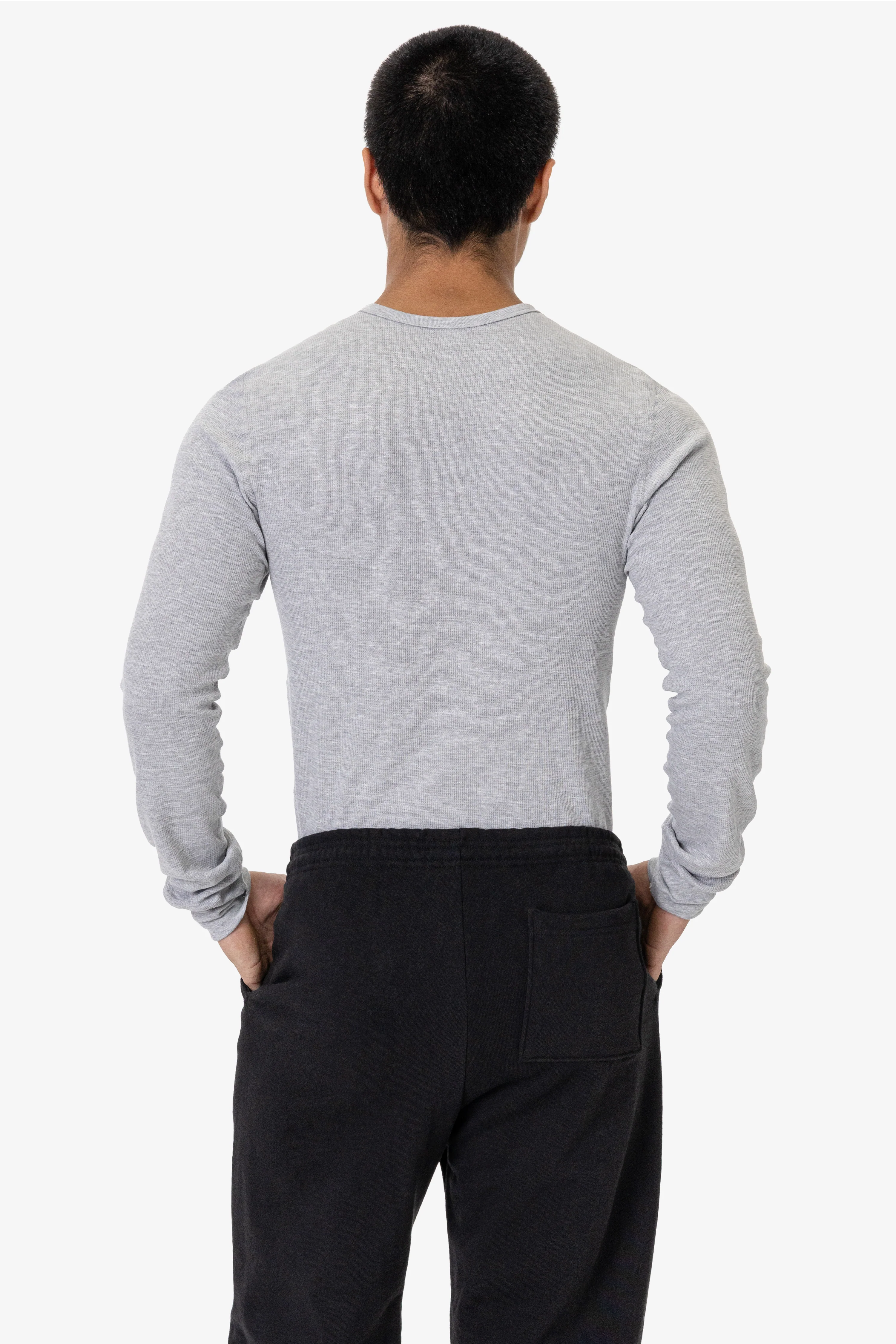 T407 - Poly-Cotton Thermal Long Sleeve Crewneck - Image 11