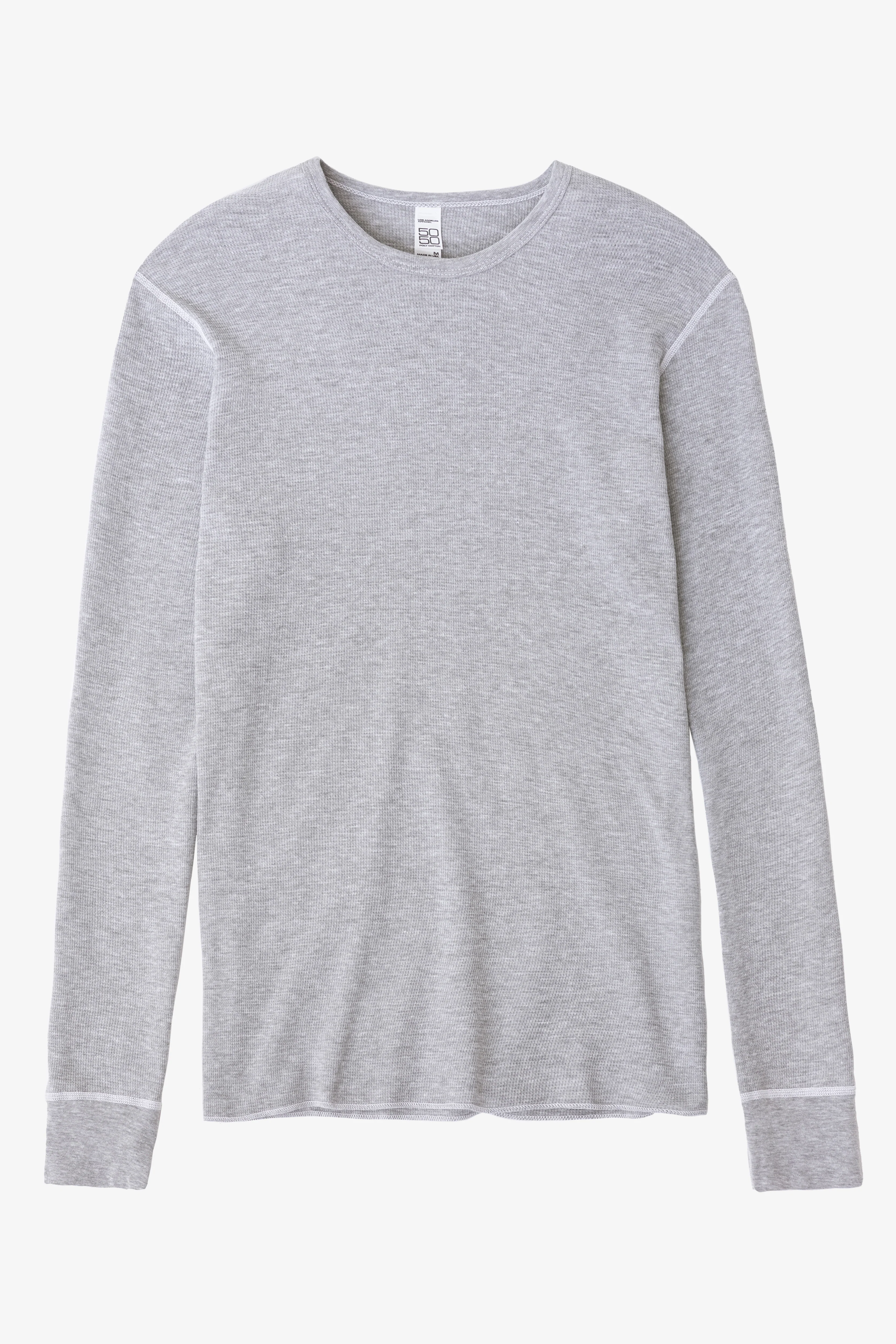 T407 - Poly-Cotton Thermal Long Sleeve Crewneck - Image 12