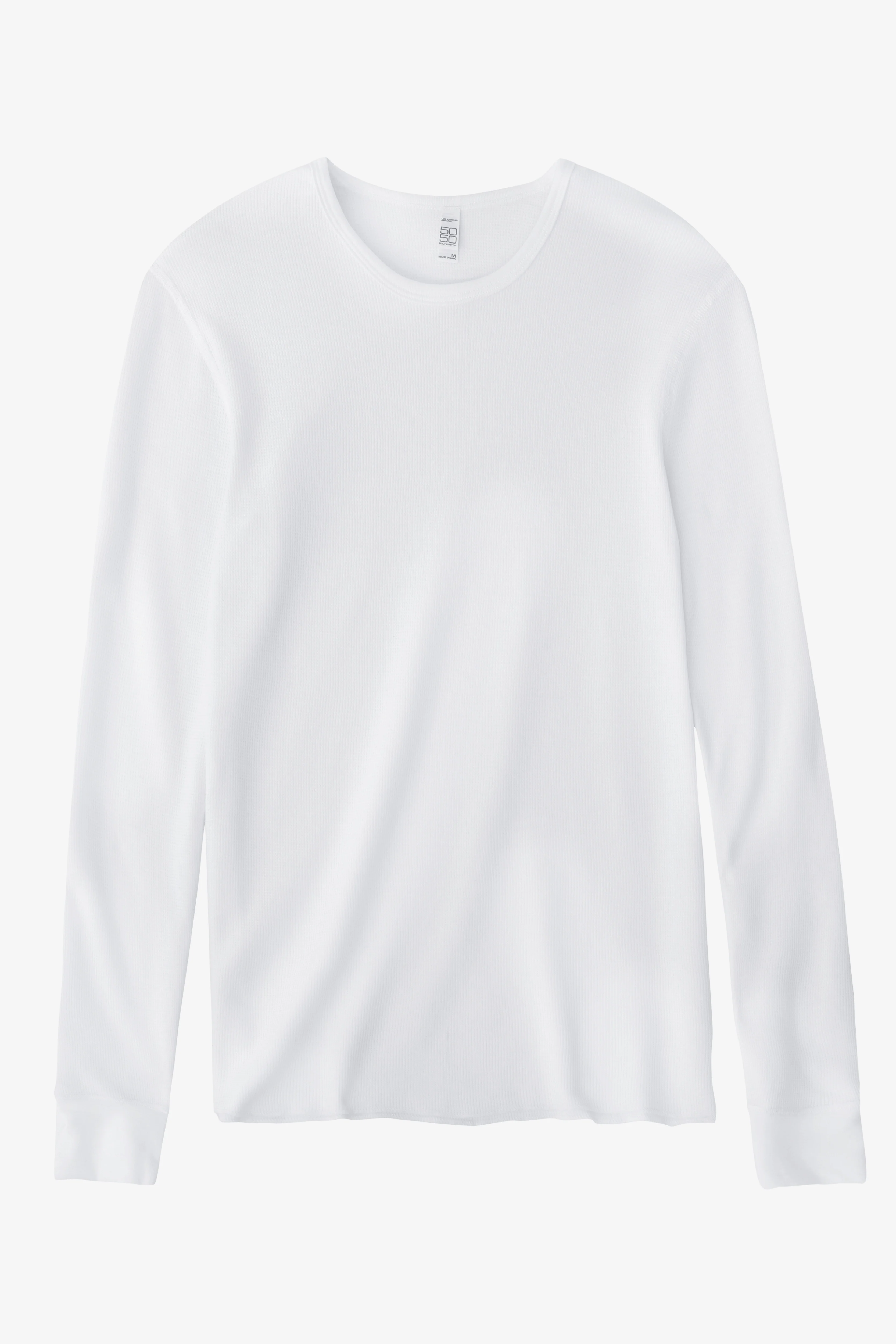 T407 - Poly-Cotton Thermal Long Sleeve Crewneck - Image 14