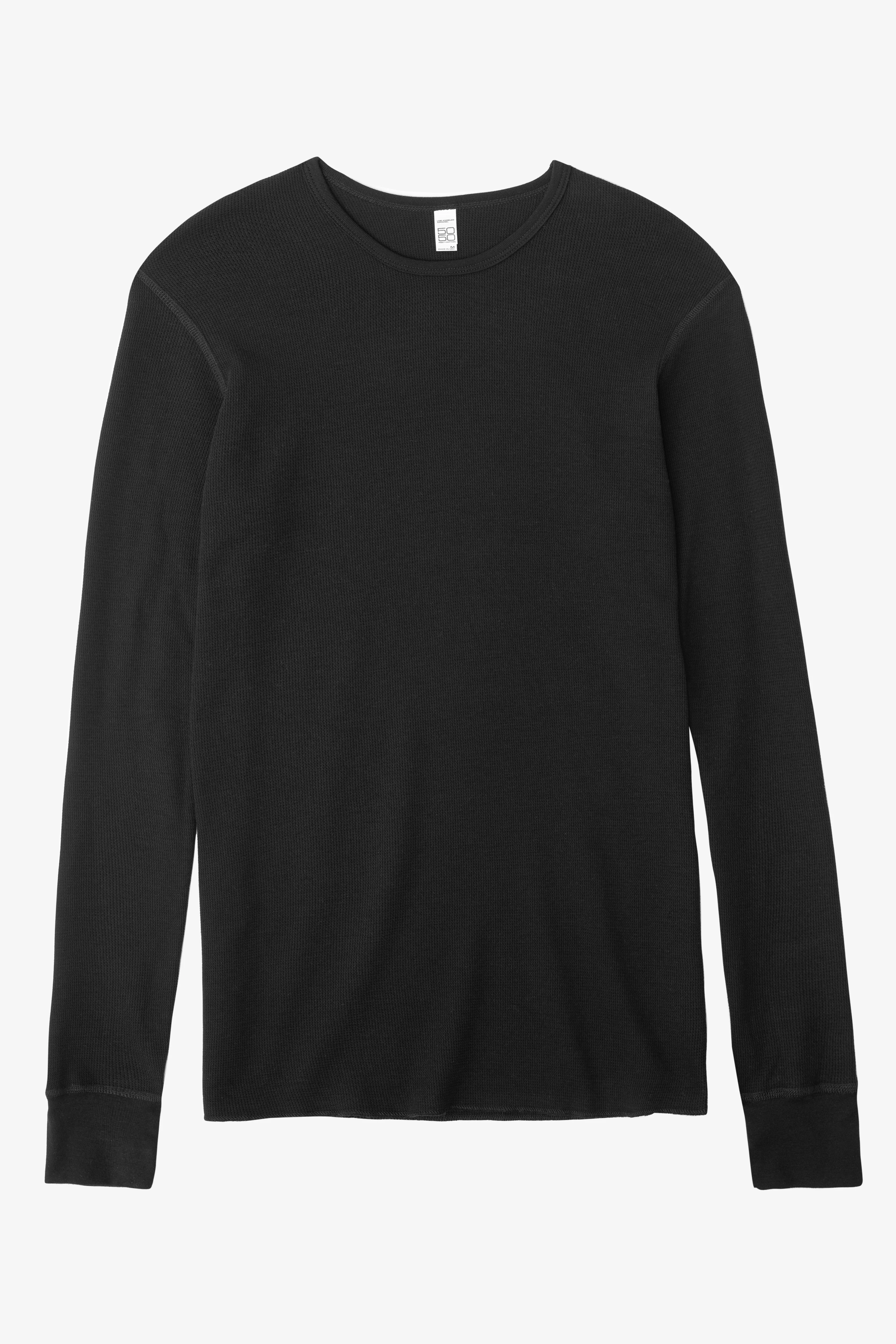 T407 - Poly-Cotton Thermal Long Sleeve Crewneck - Image 16