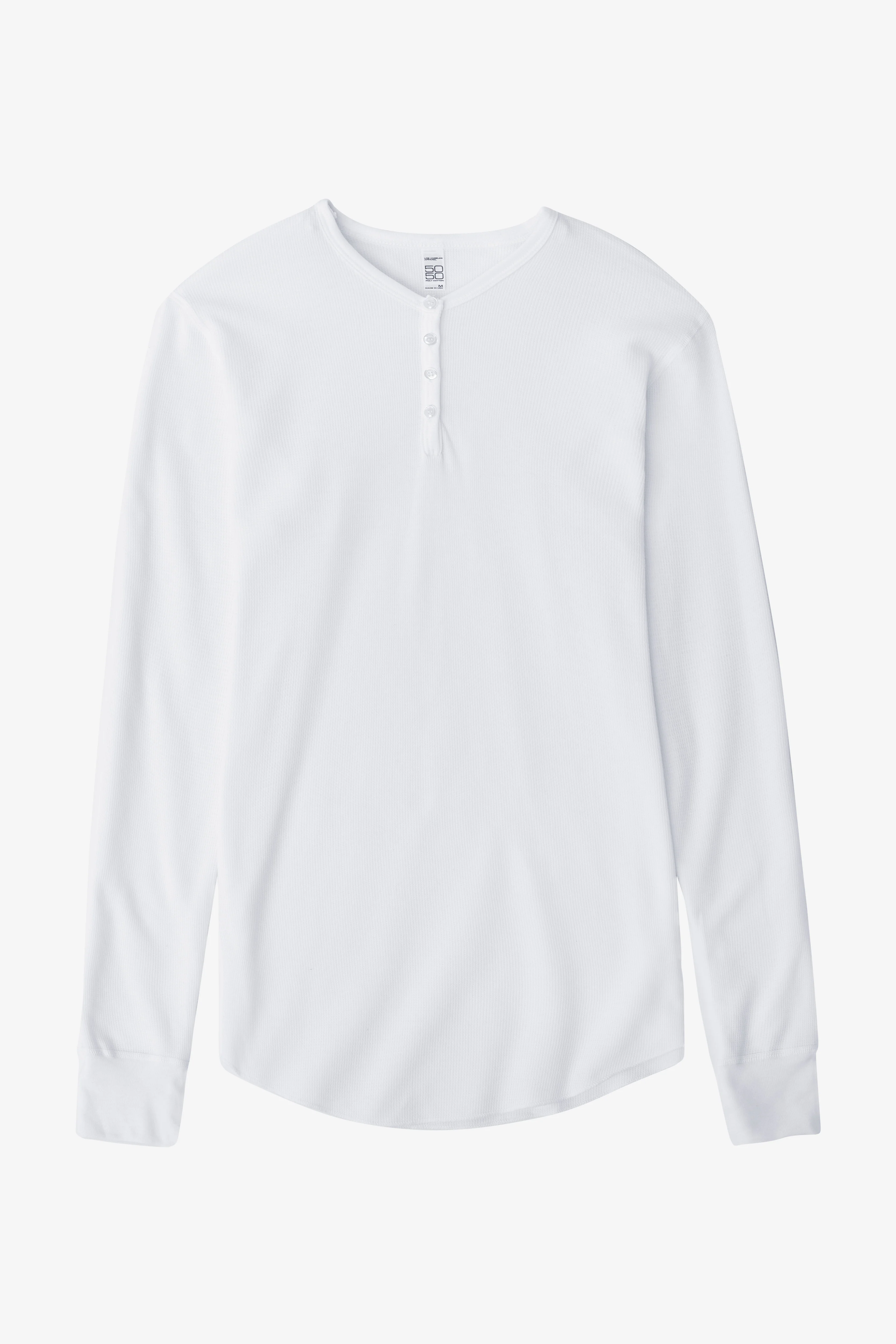 T457 - Poly-Cotton Thermal Long Sleeve Henley - Image 14