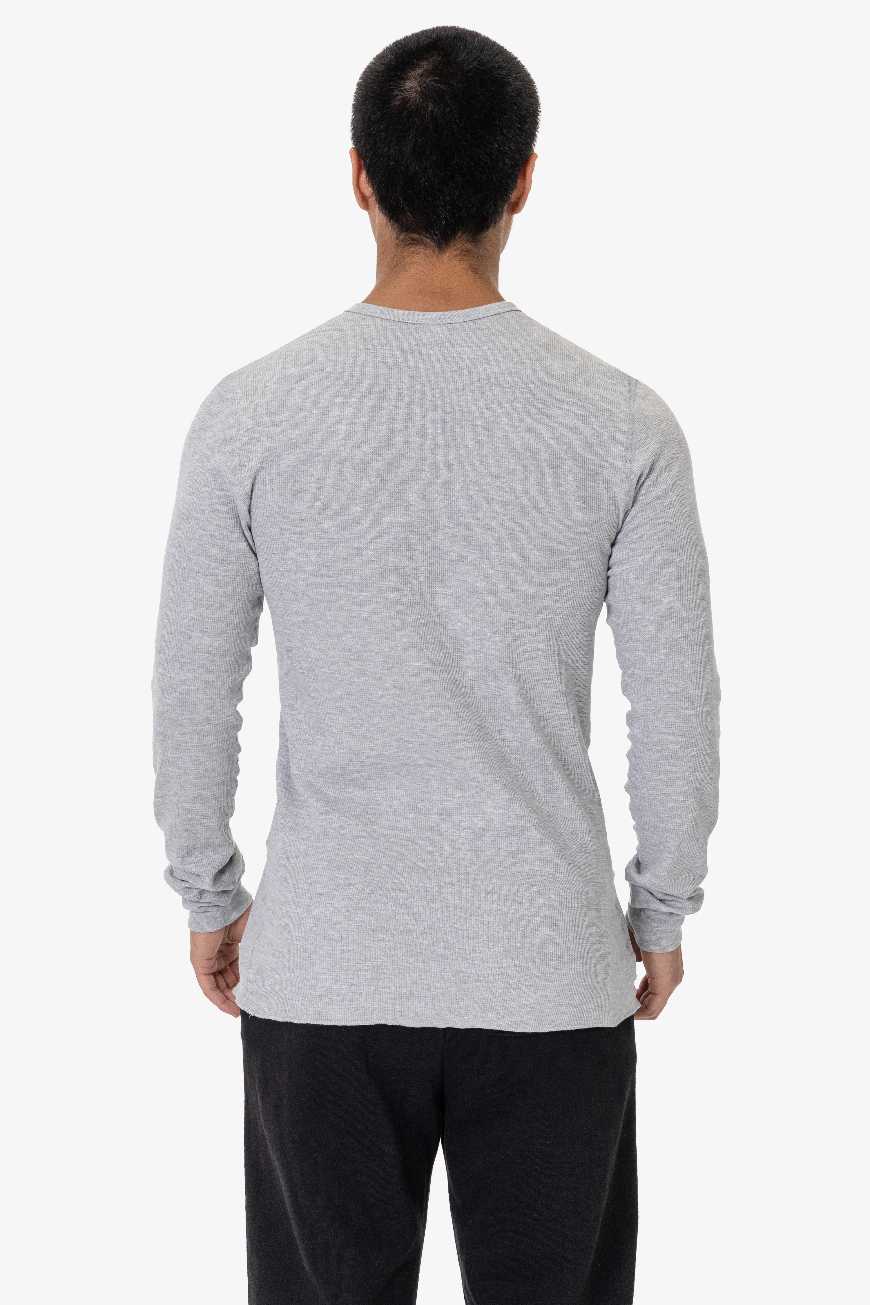 T457 - Poly-Cotton Thermal Long Sleeve Henley - Image 8