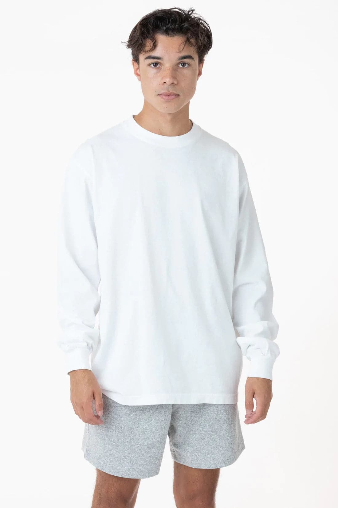 The 1807 - 6.5oz Garment Dye Crew Neck Long Sleeve T-Shirt (Imperfect) - Image 2