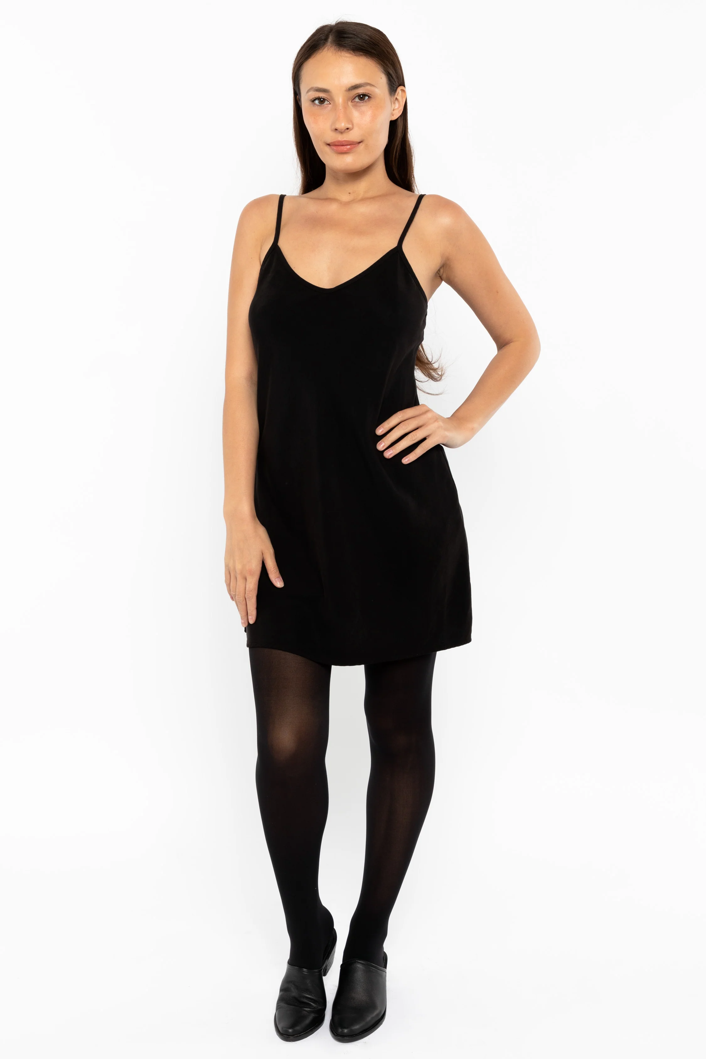 TN100GD - Tencel Mini Slip Dress - Image 4