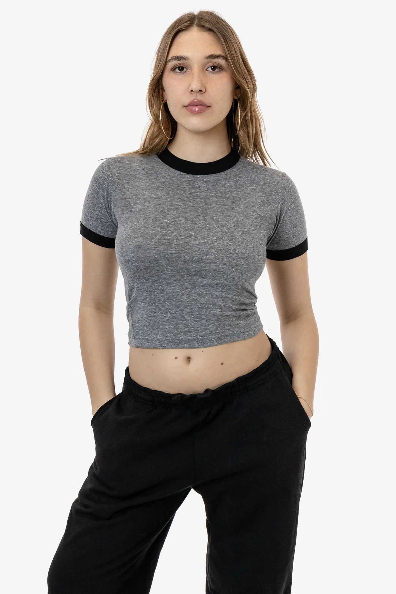 BR310 - Tri-Blend Rib Women's Ringer Tee - Image 8