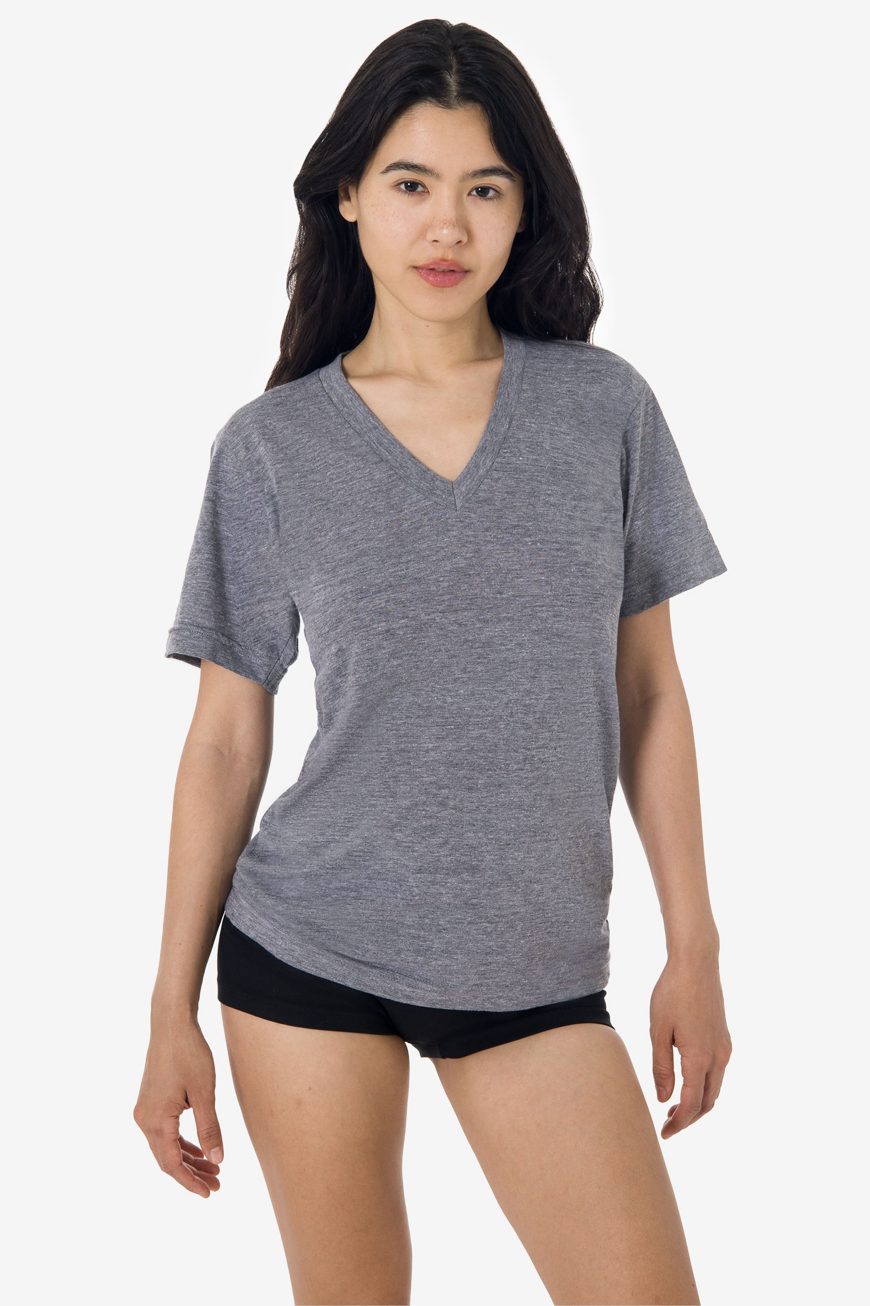 TR61 - 3.7oz Short Sleeve Tri-Blend V-Neck - Image 2