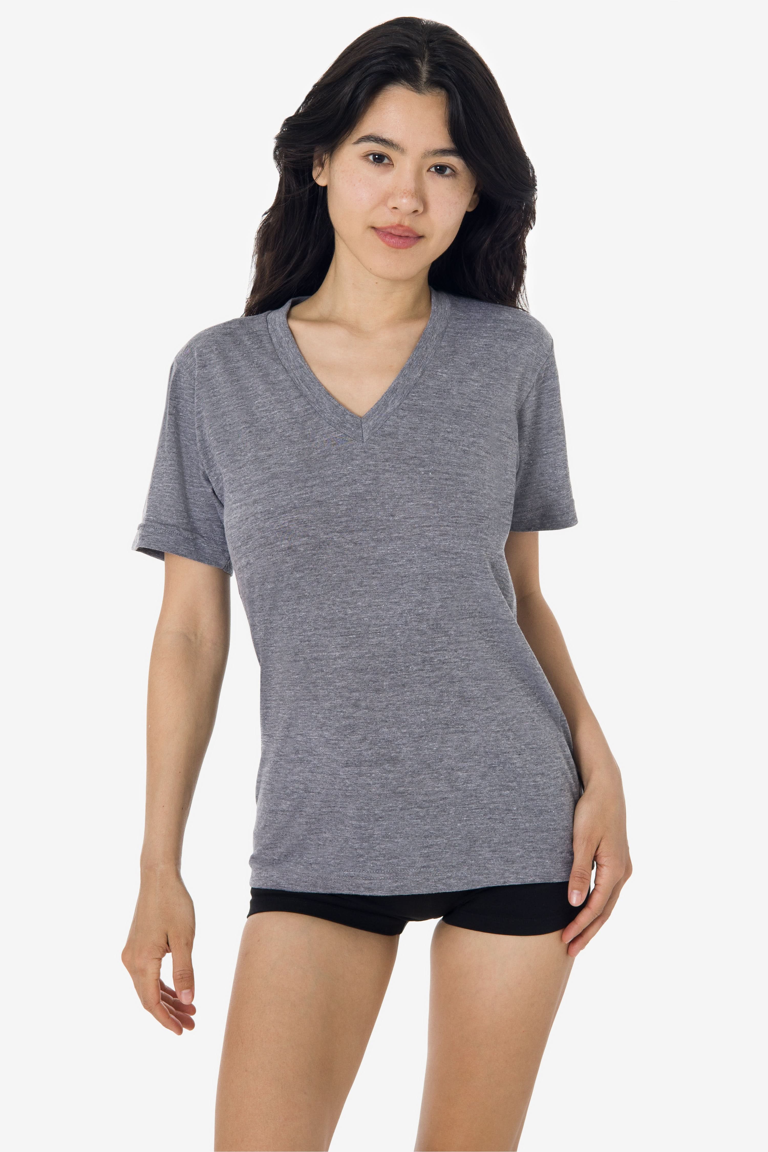 TR61 - 3.7oz Short Sleeve Tri-Blend V-Neck - Image 3