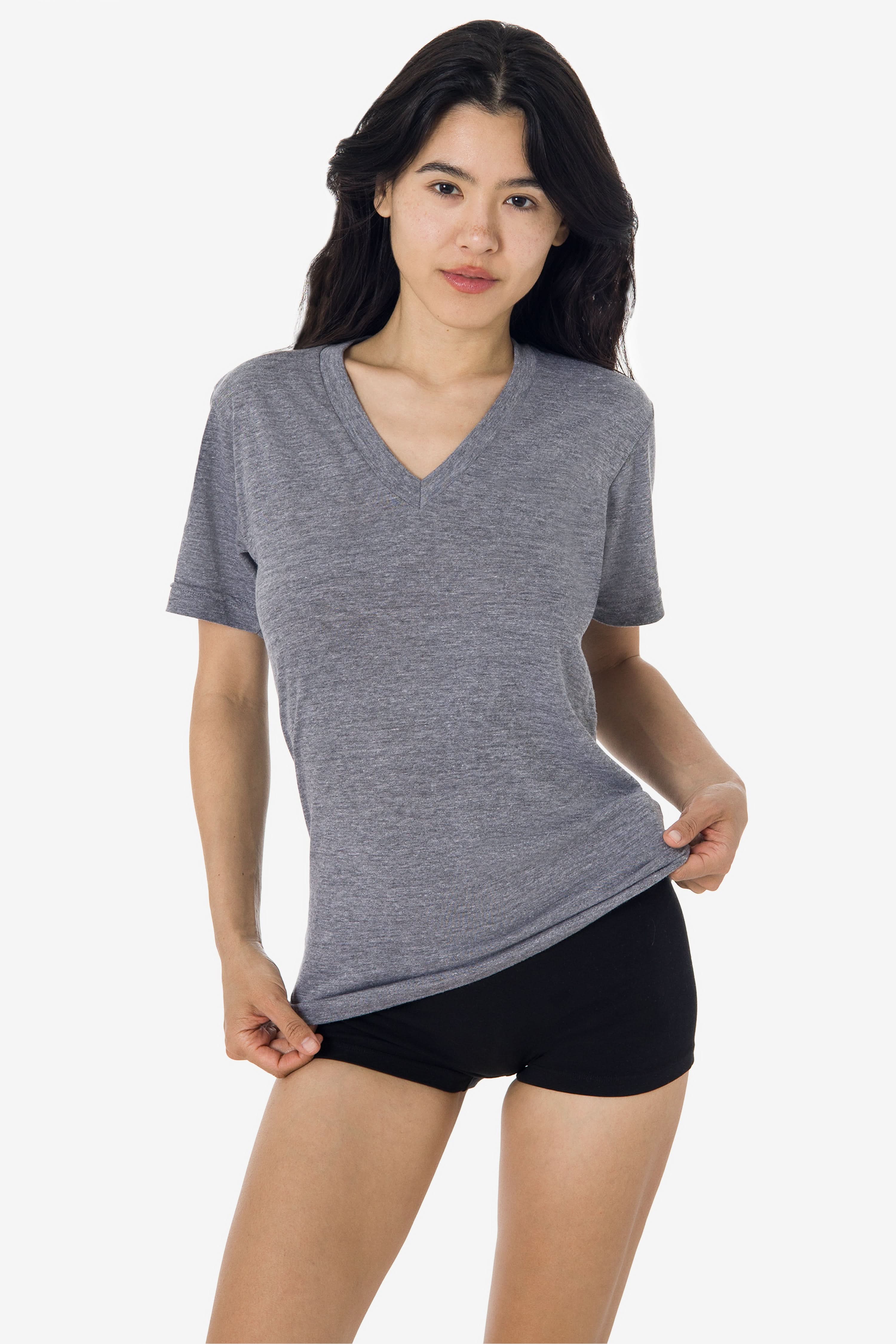 TR61 - 3.7oz Short Sleeve Tri-Blend V-Neck - Image 4