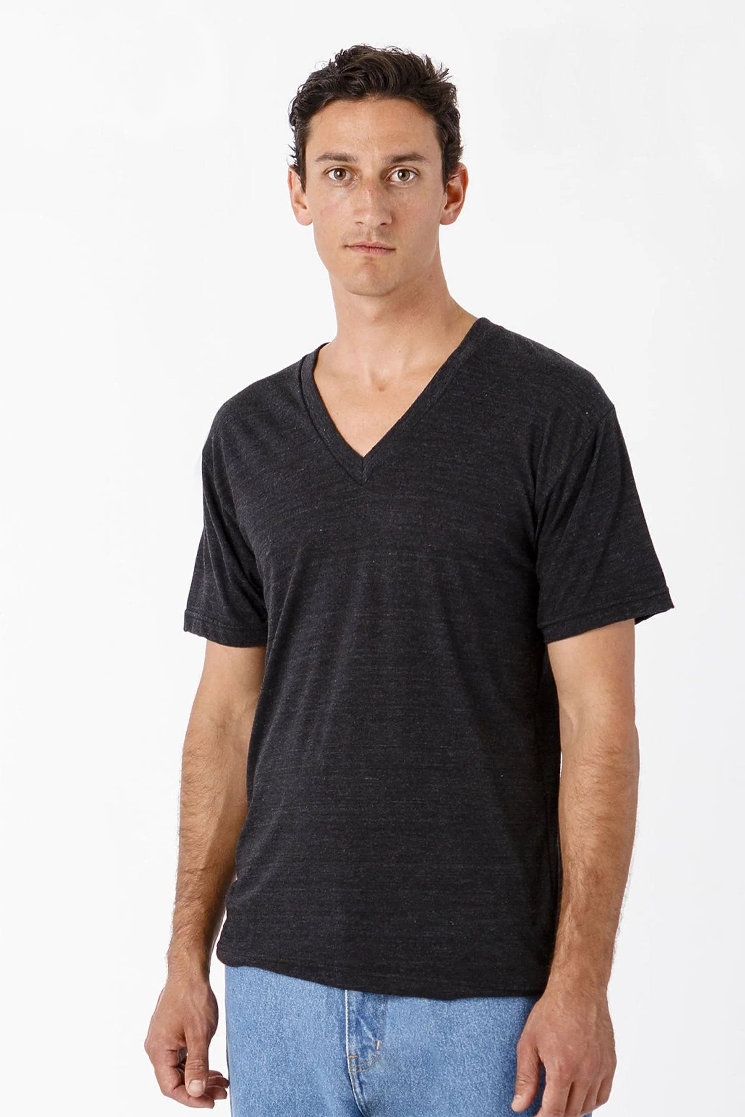 TR61 - 3.7oz Short Sleeve Tri-Blend V-Neck - Image 6